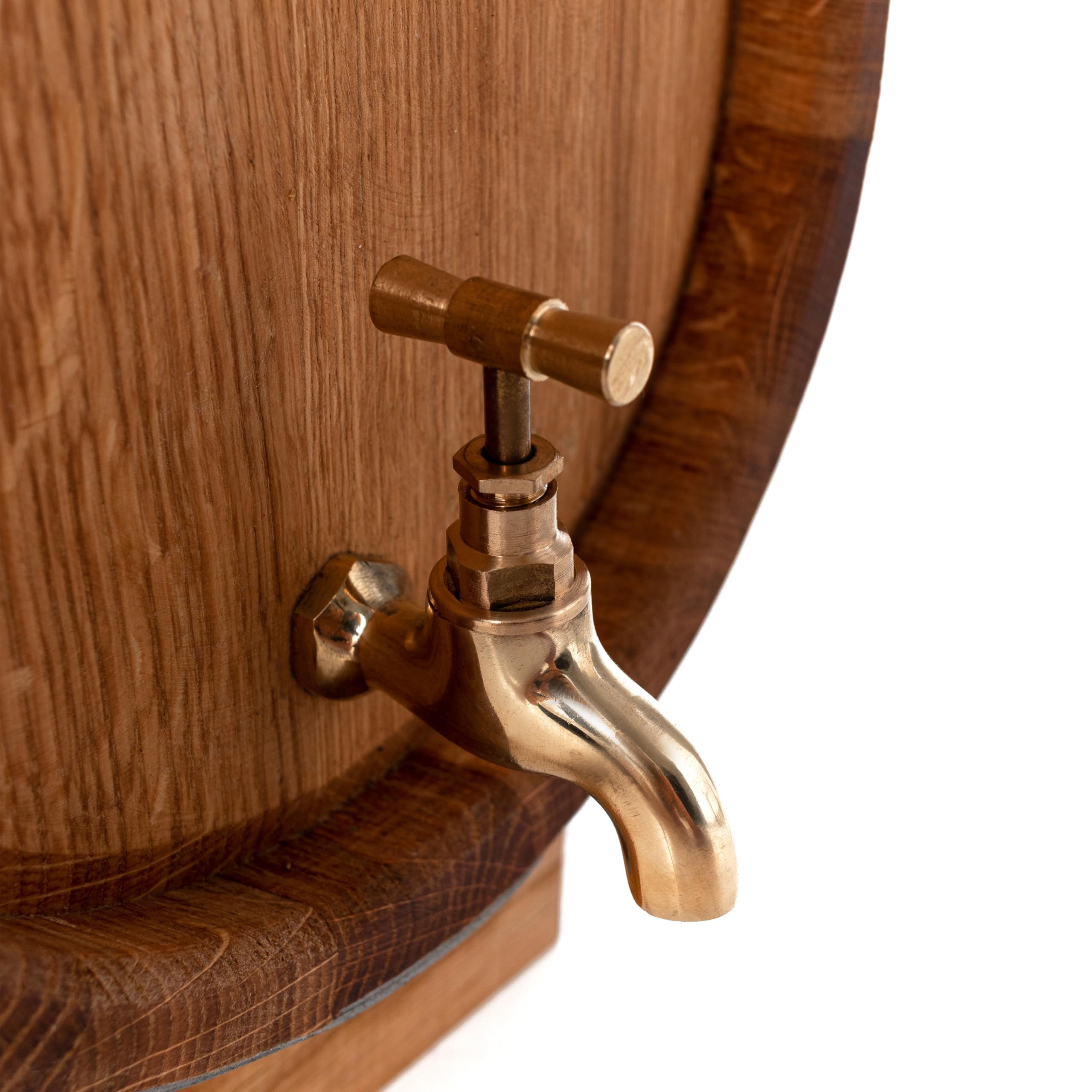 Barril Madera 50L - Barril Pequeño de Roble para Alcohol - Barrica de Vino - Mini Bar con Dispensador de Whisky - Barril Vino 50 litros - Ideal para Degustaciones o como Regalo