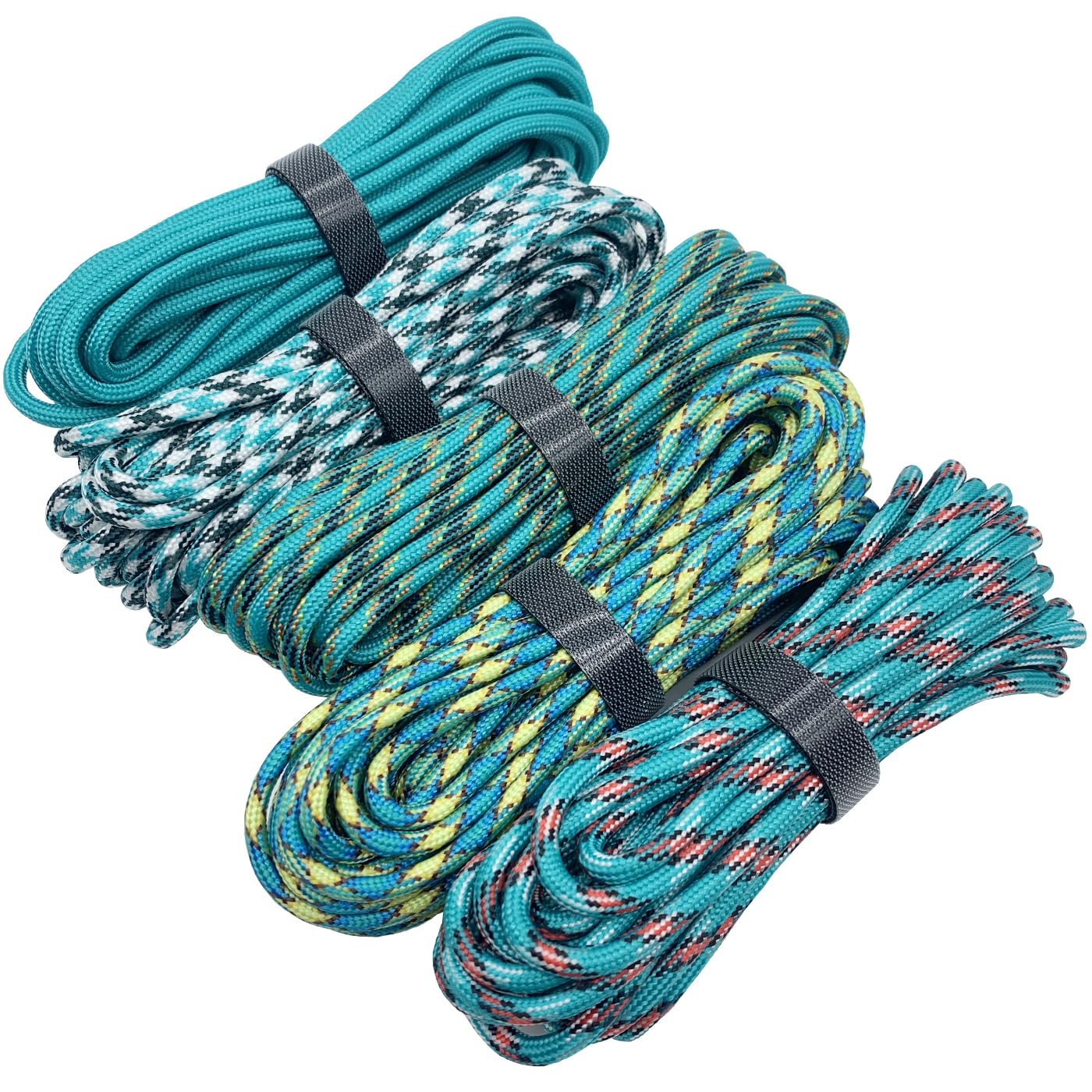 5 Pezzi 6 Metri Paracord 4mm Corde 7 Fili Nylon Corda (Colore A, 5 x 6m/236inch)