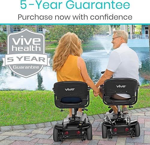Miniatura 18 de Vive Scooter de movilidad de 3 ruedas – Dispositivo de silla de ruedas móvil eléctrica para adultos – Plegable, plegable y compacto para viajes