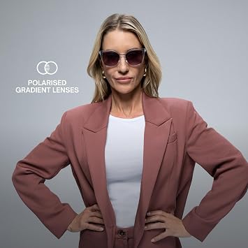 Lucyd Lyte (2025 Version) Smart Glasses for Women Bluetooth Smart Eyewear Polarized Lenses, Open Ear Speakers & Microphone Moonrise (Standard)