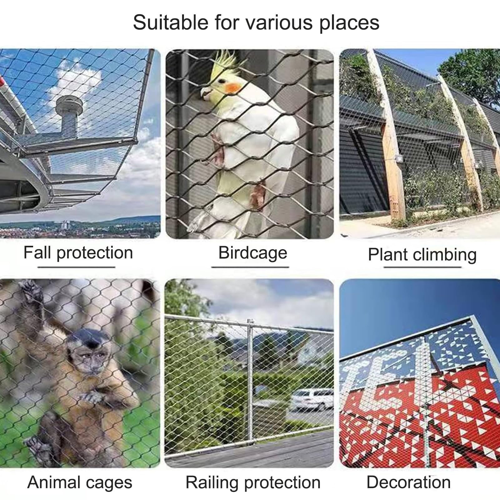 Malla de alambre de pollo de acero inoxidable 304, valla resistente para gallineros, protección de animales, seguridad en el jardín (1,2 x 26 m)