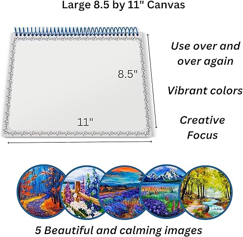 Miniatura 2 de Arte acuático para ancianos, personas mayores, niños, reutilizable, sin ensuciar, organizado en espiral, solo tienes que añadir agua, edición