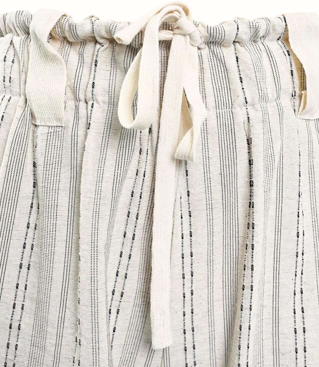 Women Drawstring Striped Pants Loose Wide Leg Casual Lounge Pants with Pockets - Image 5