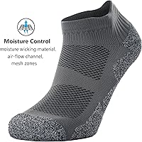 Vista 10 de CWVLC - Calcetines deportivos, hasta el tobillo, de compresión, acolchados, unisex, paquete variado