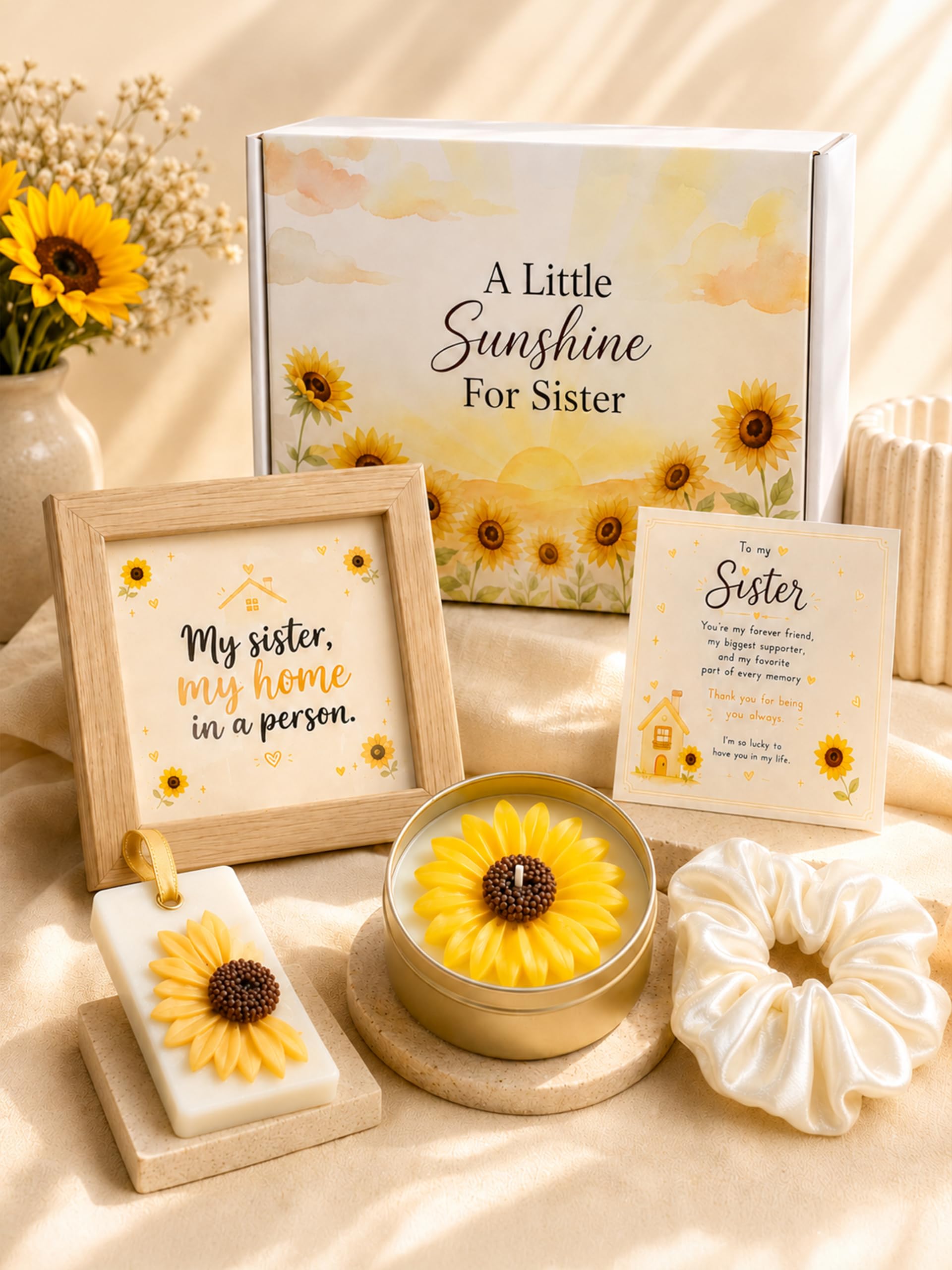 Sister Gift Hamper - Beautiful Sunflower Gift Box -3