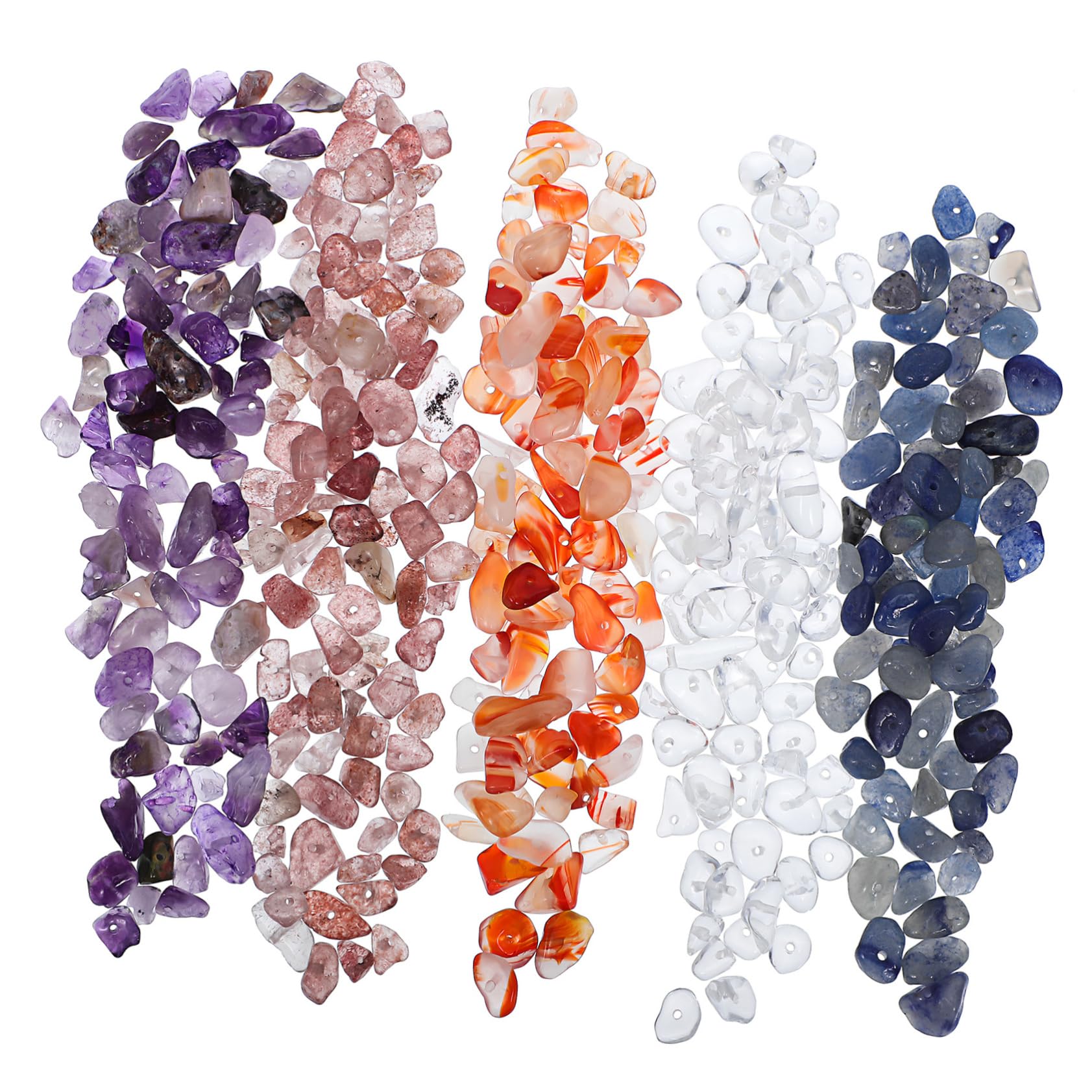 Éclats de Cristal pour Bijoux et Perles Percées : Lot de Pierres Naturelles pour DIY Créatif