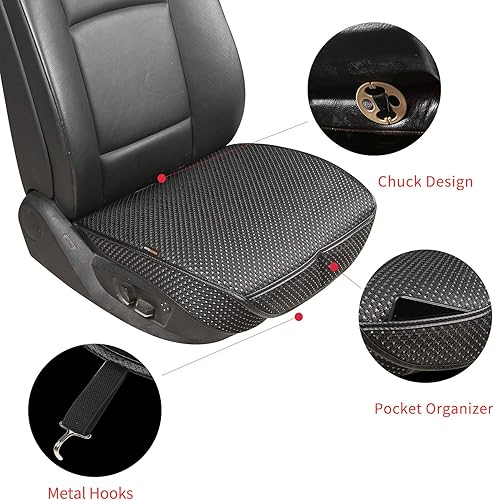 Miniatura 9 de Auto Newer Fundas universales transpirables de asiento de automóvil para las cuatro estaciones, cojines de asiento de automóvil de lujo, protectores