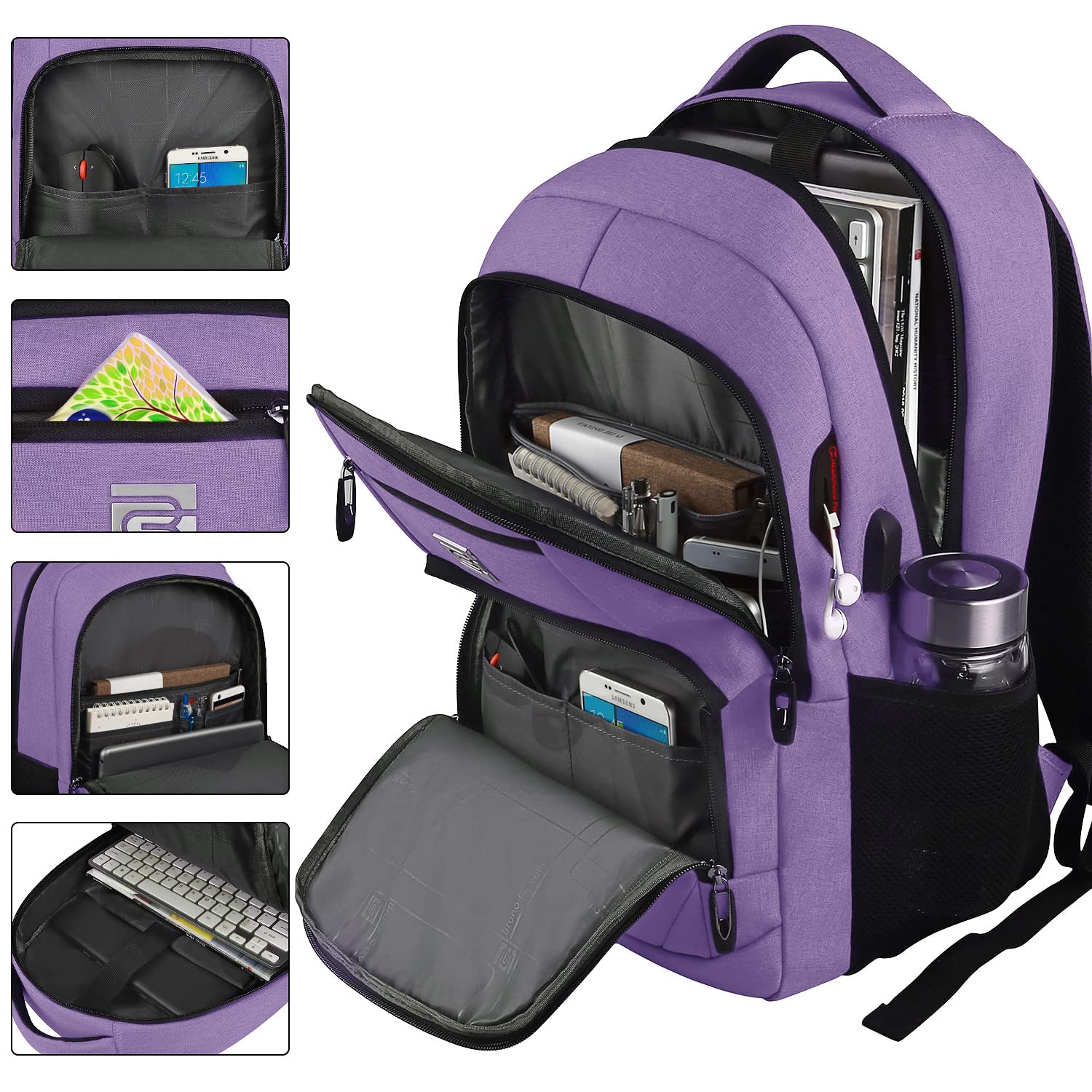 Volher Laptop Backpack,Business Travel Anti Theft Slim College Backpack — Amazon image 10