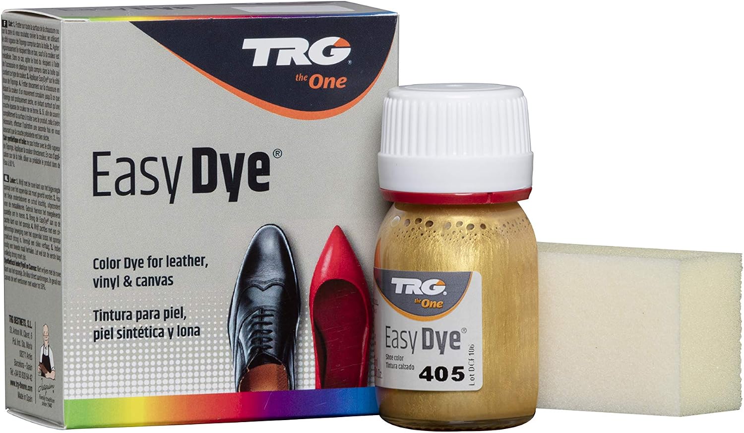 TRG Easy Dye for Leather and Canvas, Metallic Colors (405 - Gold)
