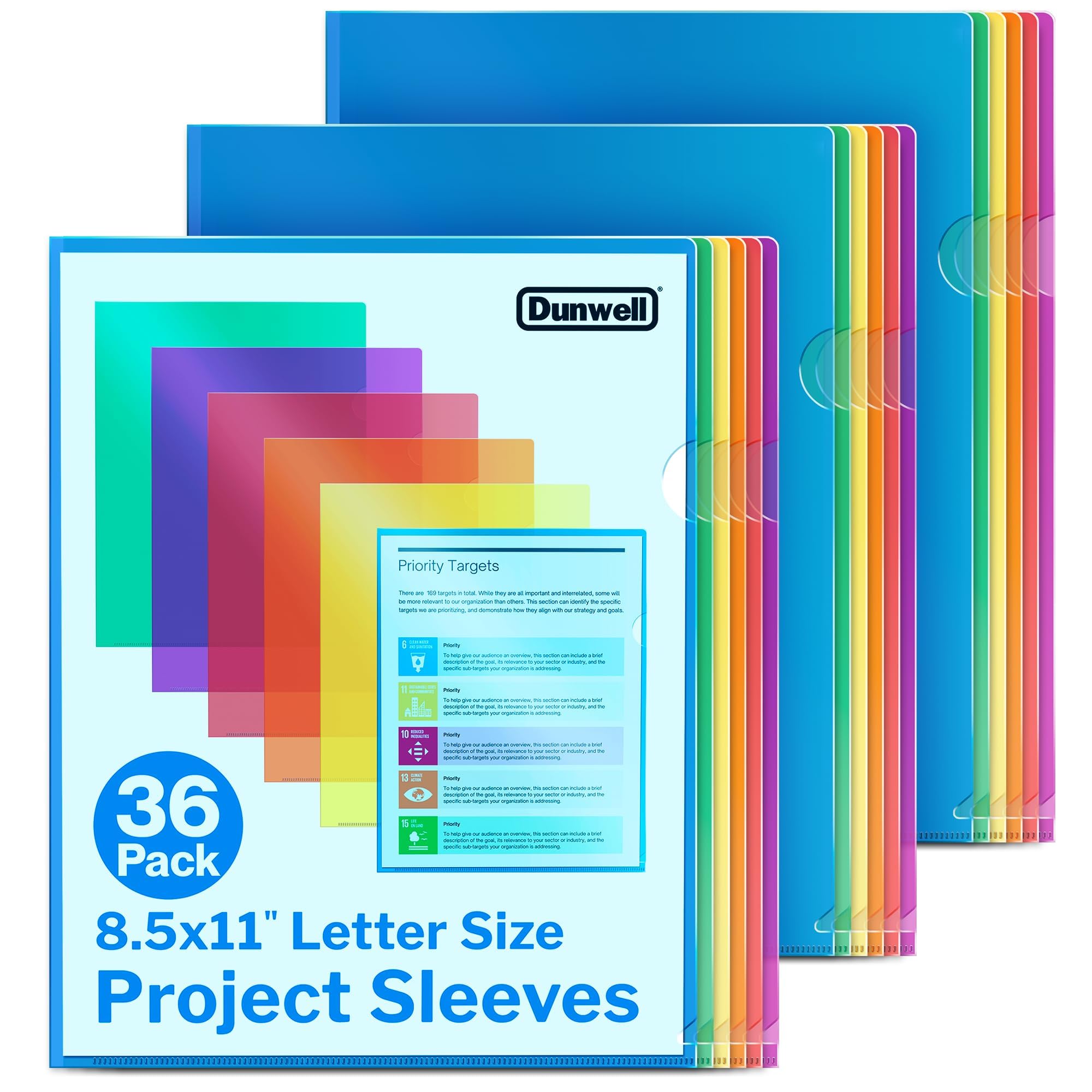 Amazon.com : Dunwell Clear Plastic Folders for Documents (36 Pack