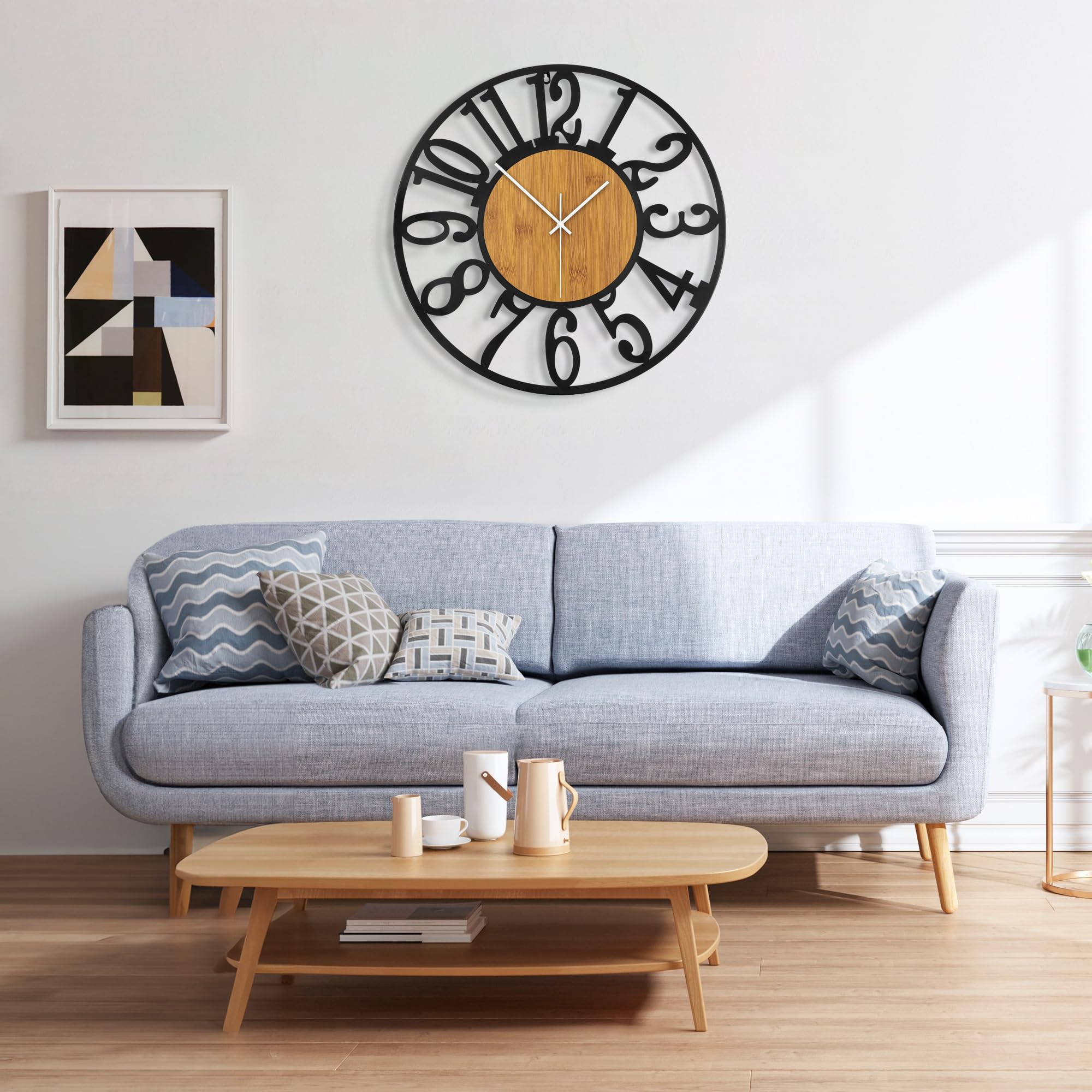 Reloj De Pared De Diseño Moderno Y Vintage, Silencioso Sin Tic-TAC, Reloj De Pared Grande Salón, Disponible En 34 cm, 40 cm, 50 cm, 60 cm, 80 cm, Ideal para Ideal para Salon Cocina Oficina