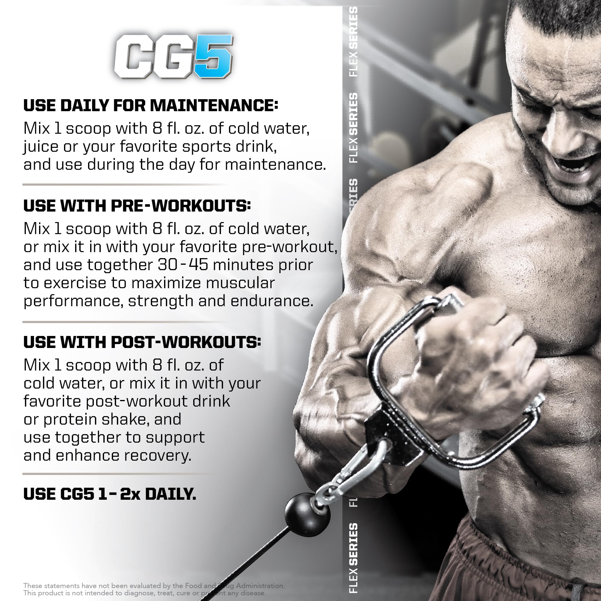 PMD Sports CG5 - Premium Creatine & L Glutamine Powder - Maximum Strength Power Recovery, Build Lean Muscle, Increase Workout Performance - Pre Workout & Post Workout - Blue Raspberry (30 Serv) — Amazon image 4