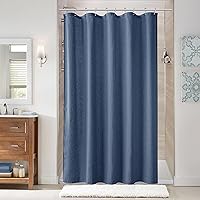 Vista 79 de Naturoom cortina de ducha de 36 pulgadas - cortina de ducha estrecha para espacio pequeño, de medio tamaño, de lino verde ultra gruesa, juego