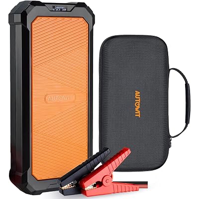 Autowit Super Capacitor Jump Starter, 12V Batteryless Portable Jump Box, Jumper Cables for 8.0 Gas&4.0 Diesel Car, Portable Jump Starter for Car Battery, Bulit-in Supercapacitor, No Need Pre-Charge