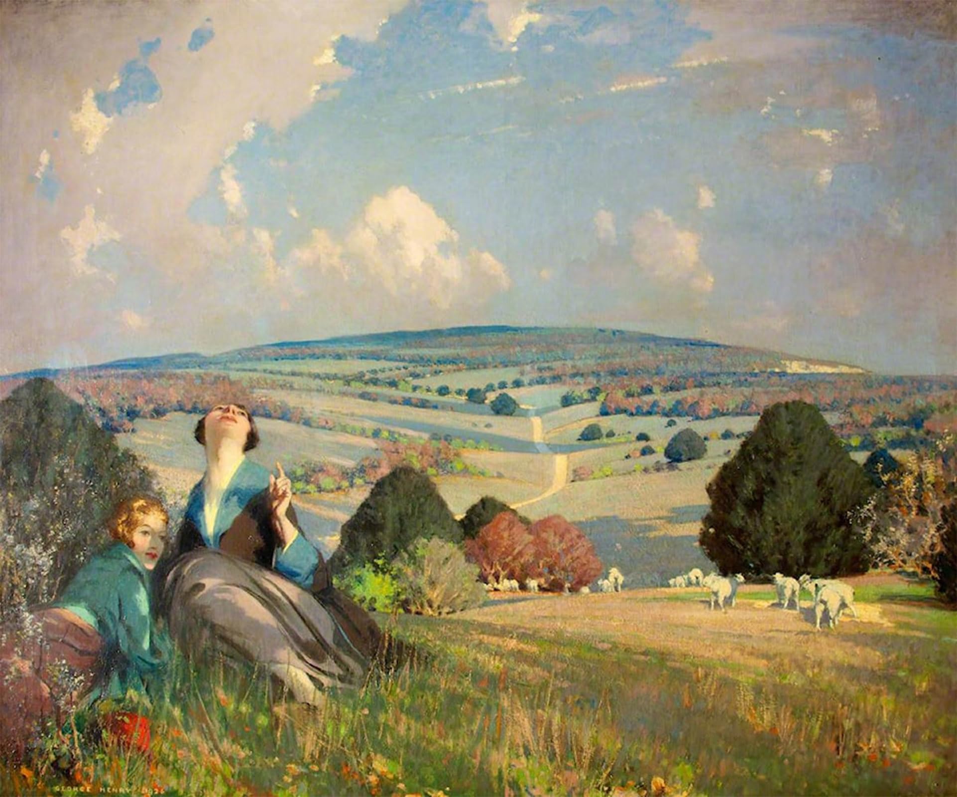 SERENDIPITP Aesthetic Poster Photo Wall Print Retro Picture the Lark by George Henry Modern Wall Artwork for Home Decor 60x90cm