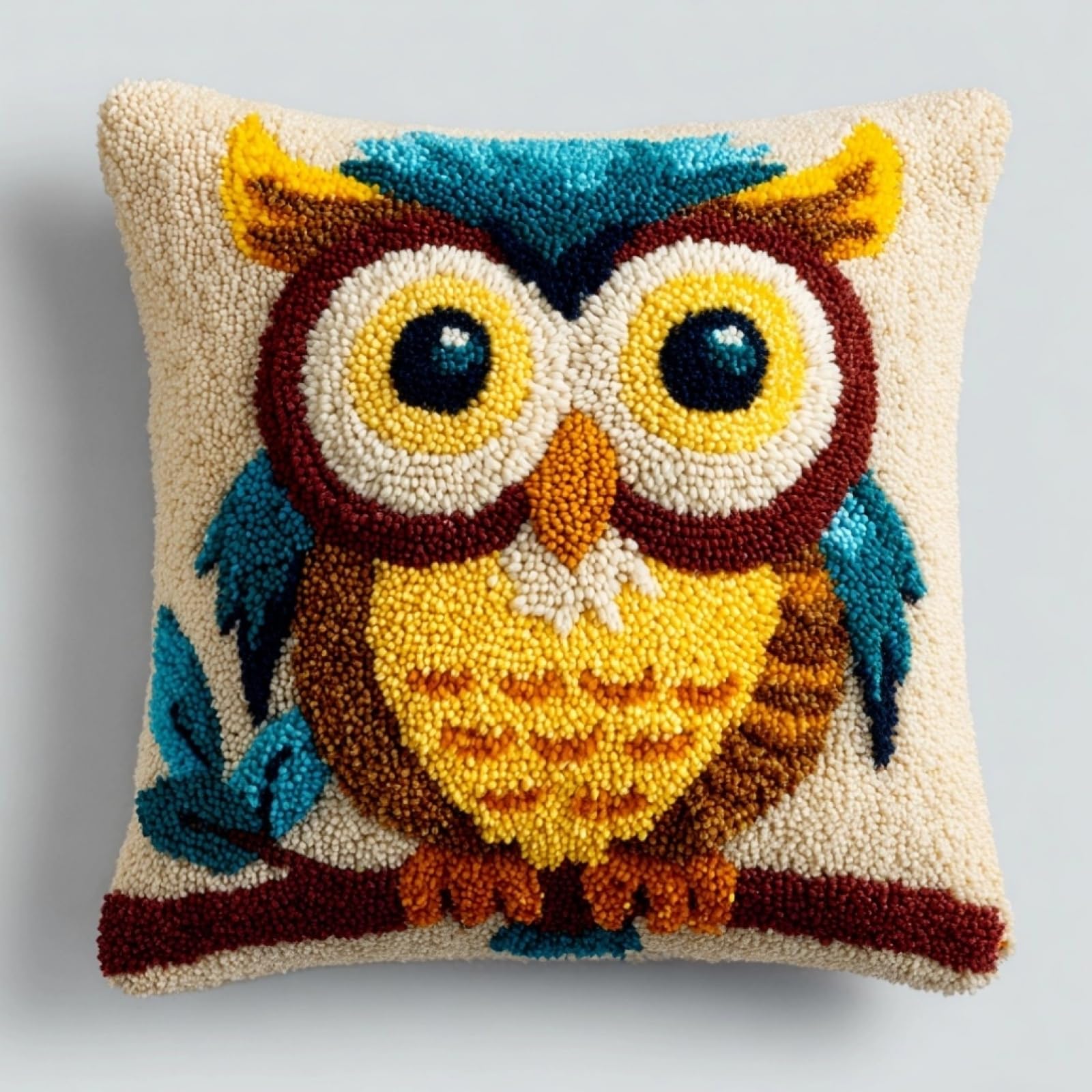 AxiangziK Latch Hook Pillow Kit for Adults,owl