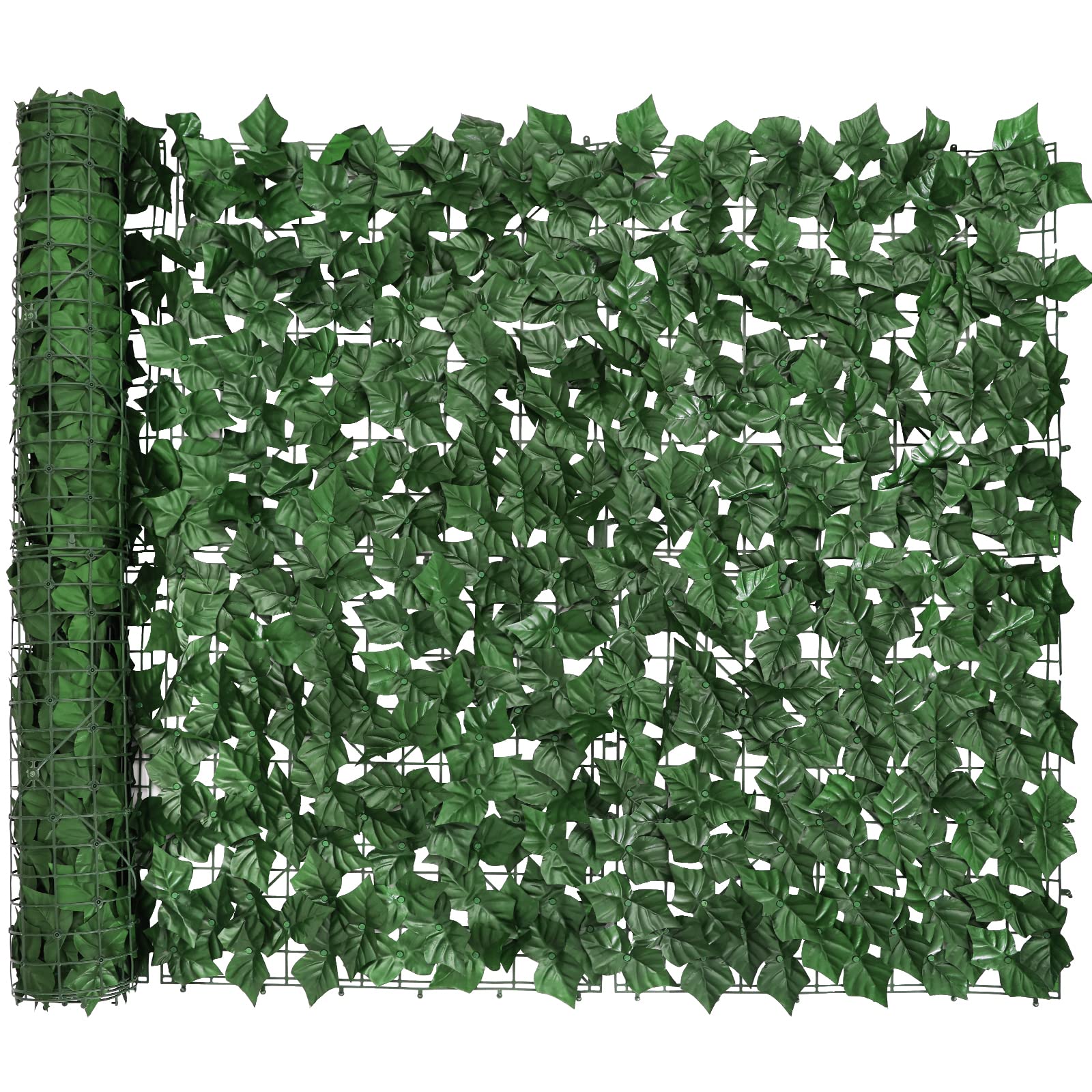 Whonline Artificial Ivy Privacy Fence Screen, 98.4'' x 39.4'', Faux Ivy Leaf Privacy Screen Artificial Hedge for Outdoor Apartment Decor