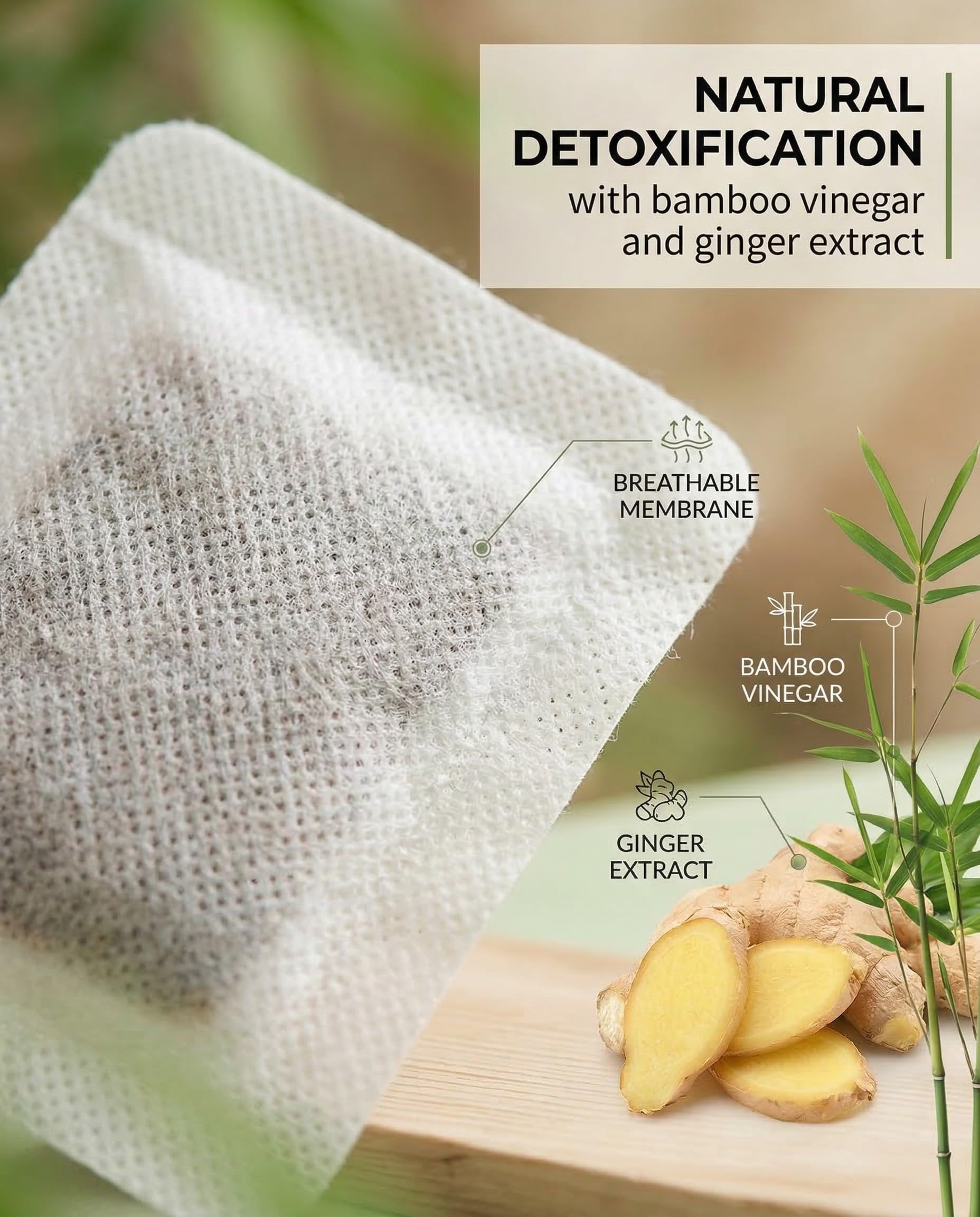 GRETY Cerotti Detox Piedi, 20 Pezzi, Autoadesivi per il Piedi, Rimuovere le Tossine, Alleviare lo Stress, Migliorare il Sonno