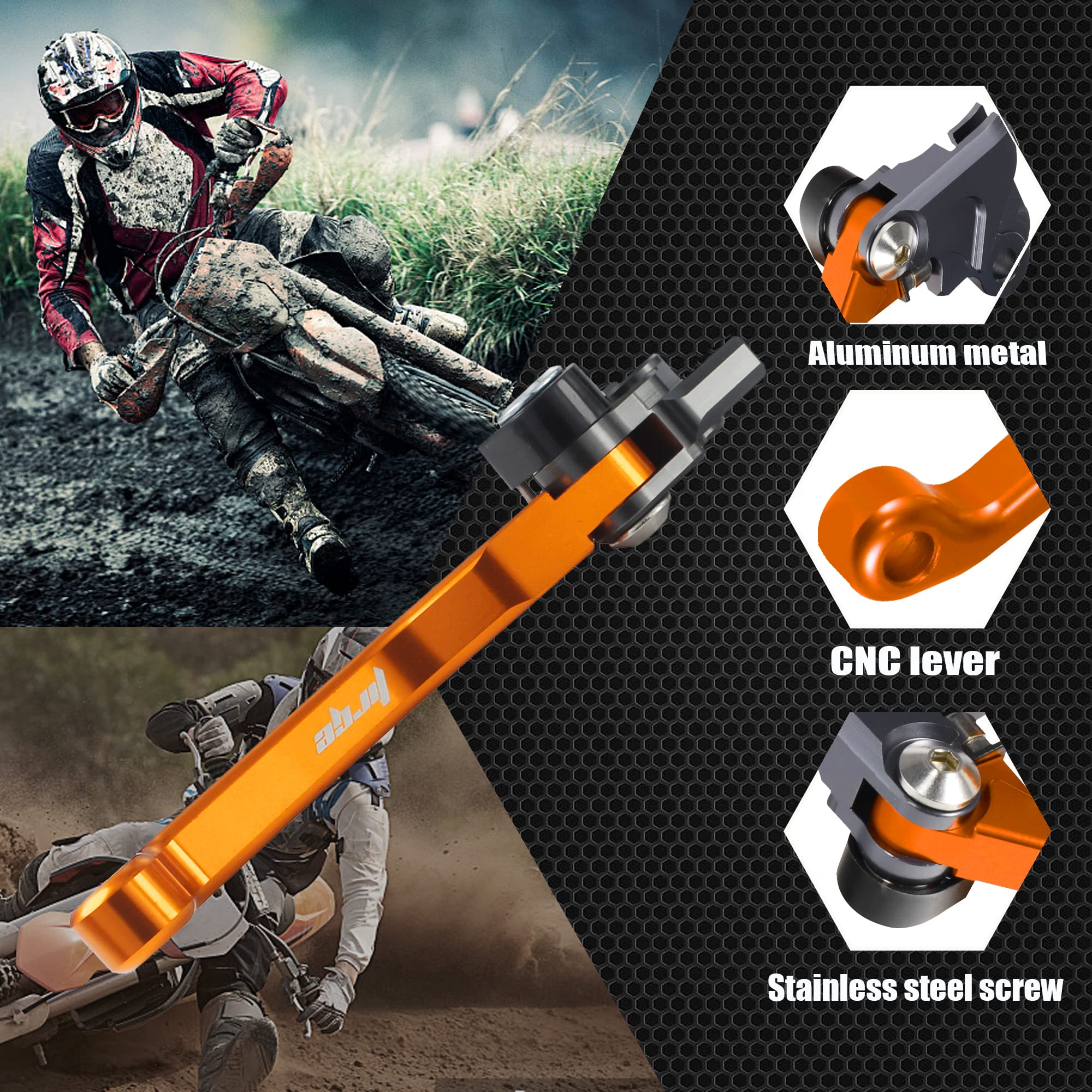 Palanca De Cambios Manual Para ATV Y Motos De Cross - 410 Mm Negro | Para 50cc, 110cc, 125cc, 150cc | Ángulo De 135 Grados