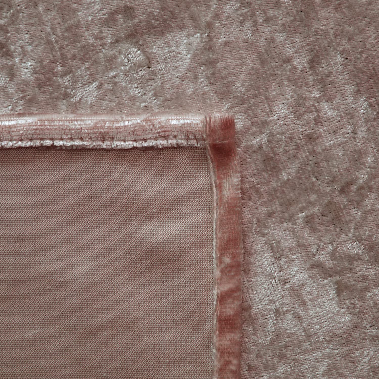 Home Direct Paire de Rideaux en Velours écrasé, à œillets, Non doublés, 2 Panneaux, 140cm x 175cm Rose