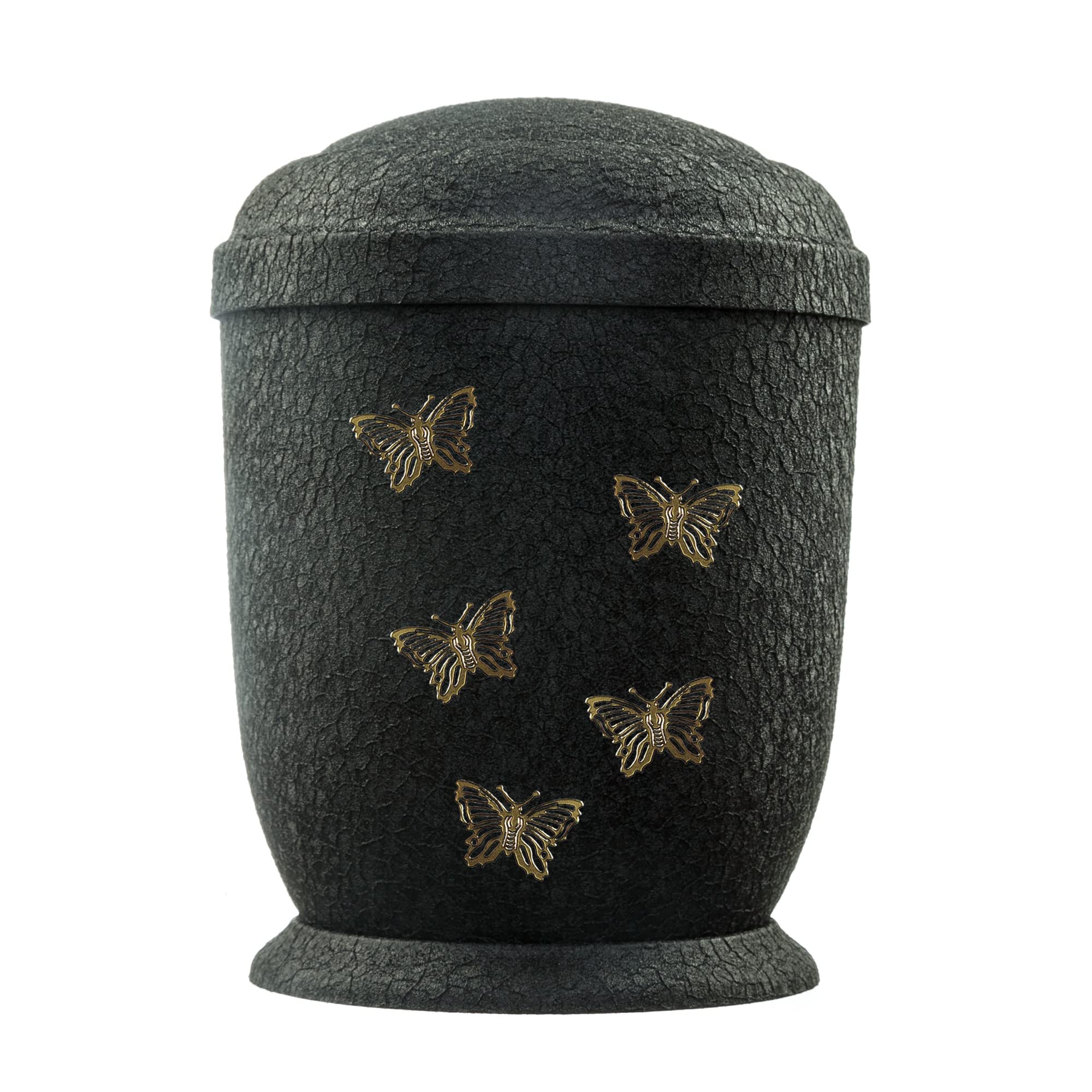 Urns for Ashes Adult Large Cremation Funeral Human Memorial Burial Remain Metal Full Size Waterproof Gold Crack Black Butterfly