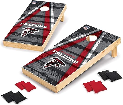 Vista 17 de Wild Sports - Set para jugar al cornhole (meter sacos pequeños en un agujero) con tablero de madera de 2 x 4 pies y 8 sacos con frijoles, diseño