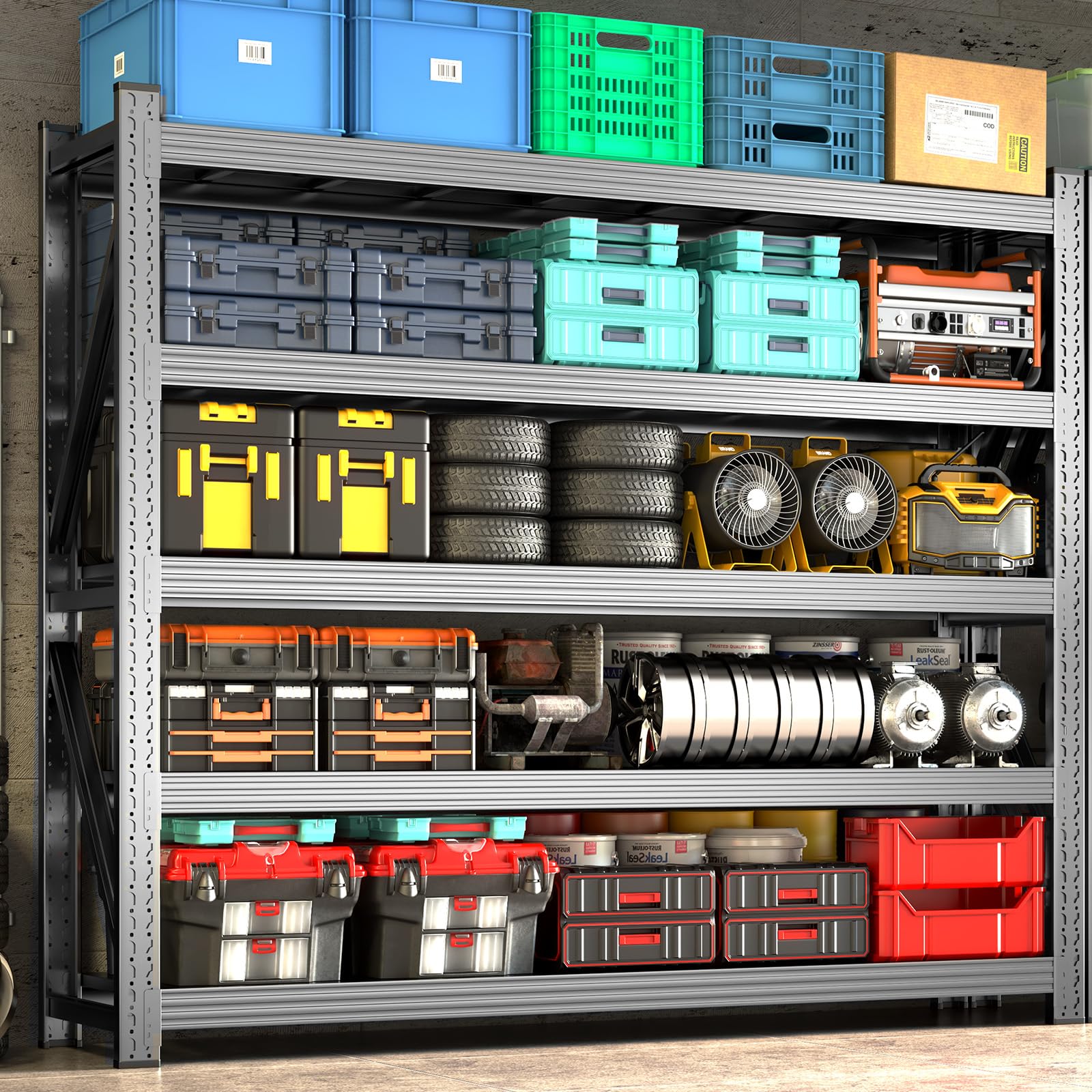 Nexel Poly-Green Wall Mount Wire Shelving, 30