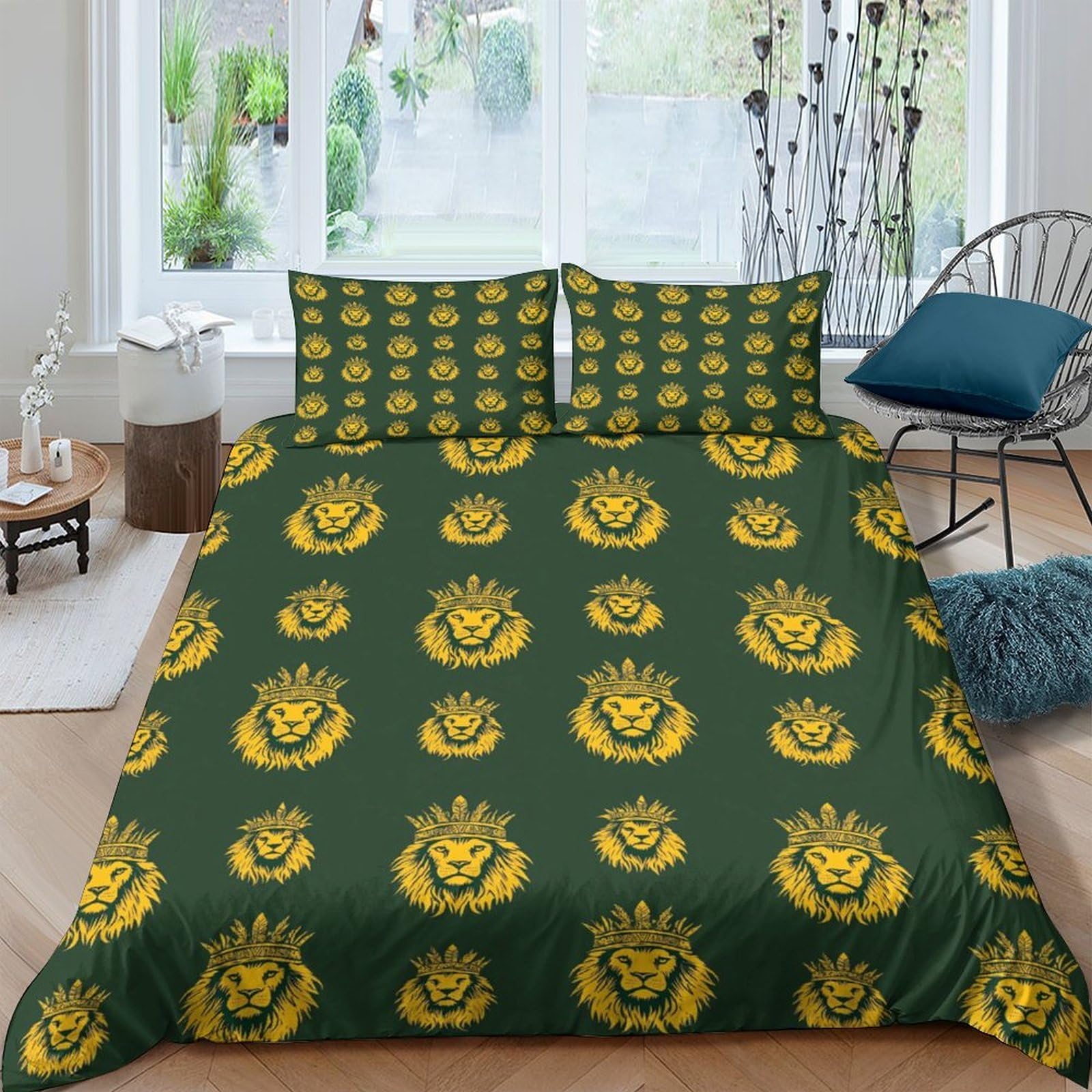 Ctjqhvkz Style-1 3D Printed Lotus Blossom Fitted Sheet Microfiber Soft Green Gold Floral Bed Cover For Bedroom Guest Room Decor Single（135X200cm）
