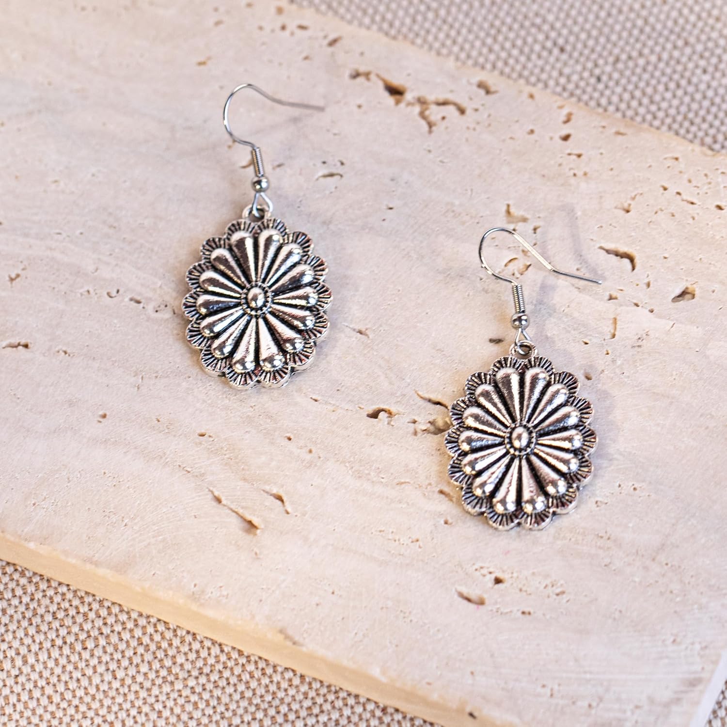 Rustic Couture's Western Earrings for Women Cowgirl Country Concho Dangling Western Statement Jewelry - Image 5