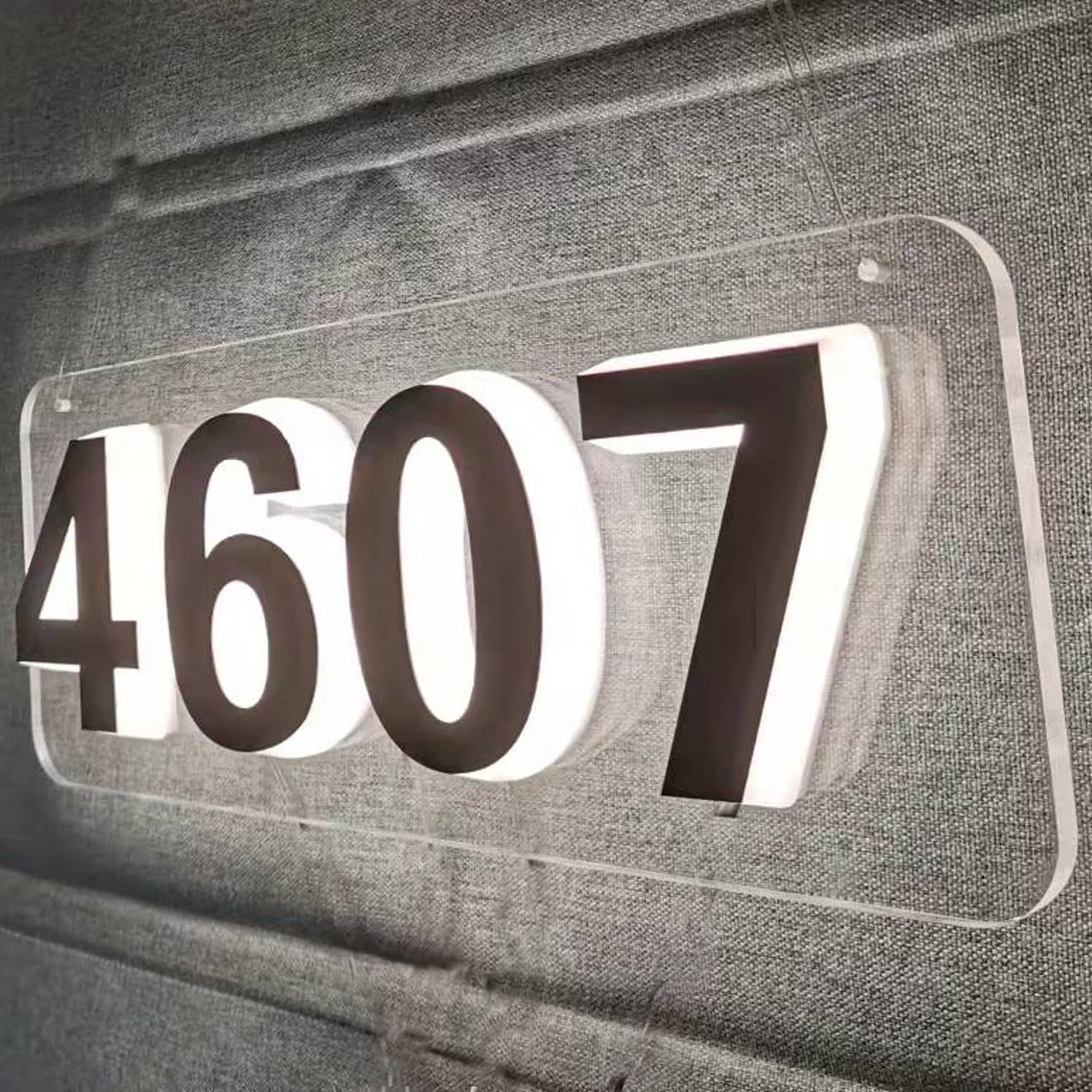 Custom Outdoor House Numbers Light Address Plaques Lighted Address Signs Vertical | Horizontal Light-Up Address Signs