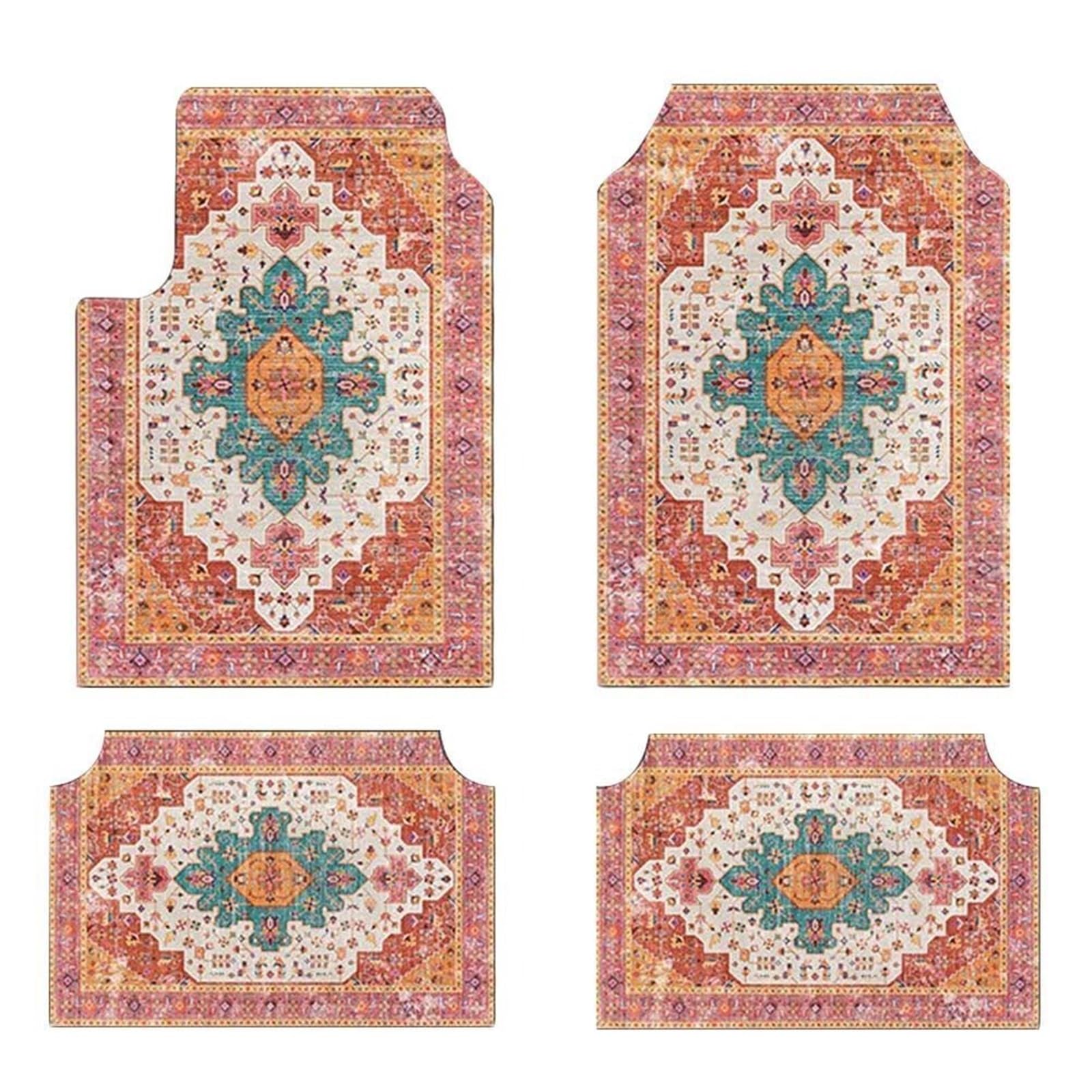 4 unids/Set Alfombrillas de Goma Alfombrillas Suelo Coche