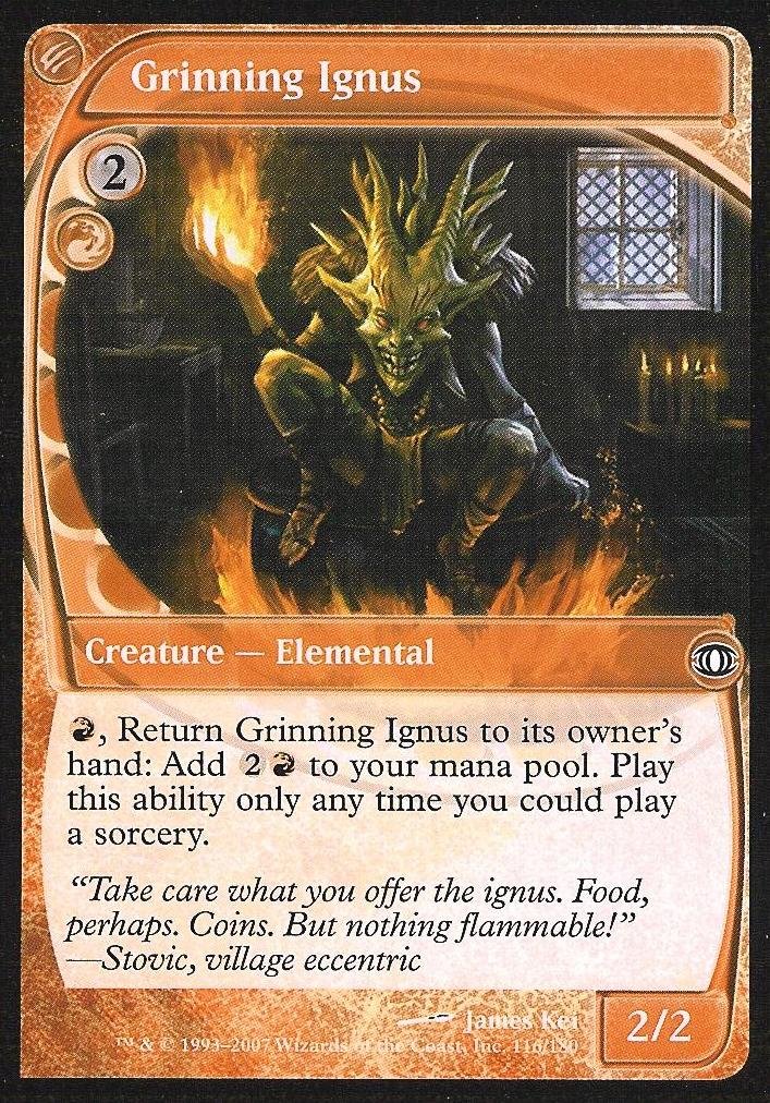 Magic The Gathering - Grinning Ignus - Ignea Ghignante - Future Sight :  Amazon.co.uk: Toys & Games