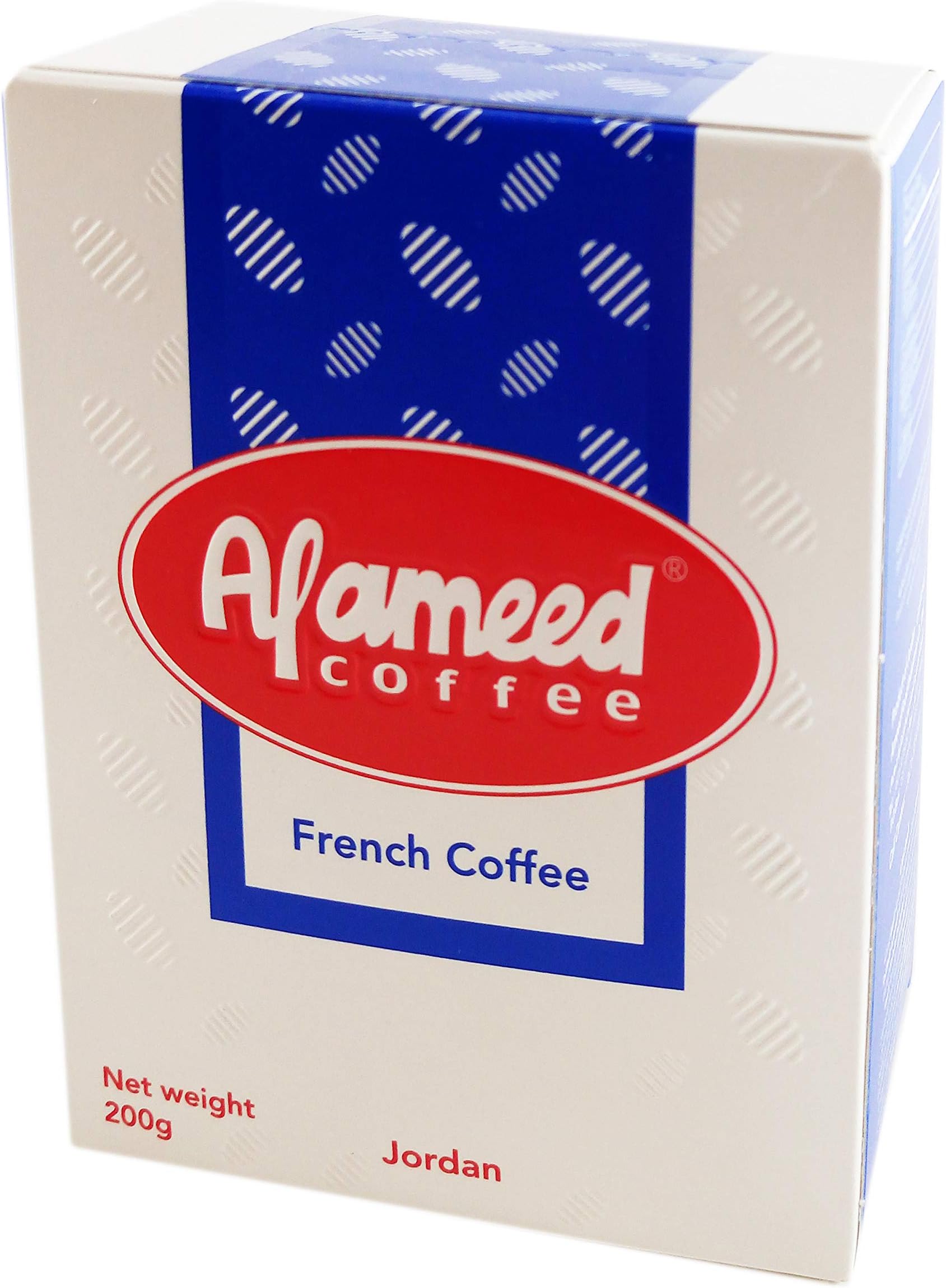 Al Ameed Turkish Coffee Cardamom Light / Dark / Medium Roast & French & with Cocoa Coffee Ground Beans Rich Tasty Cup Coffee Maker Taste & Compare 200 g (French Coffee (Coffee with Creamer))