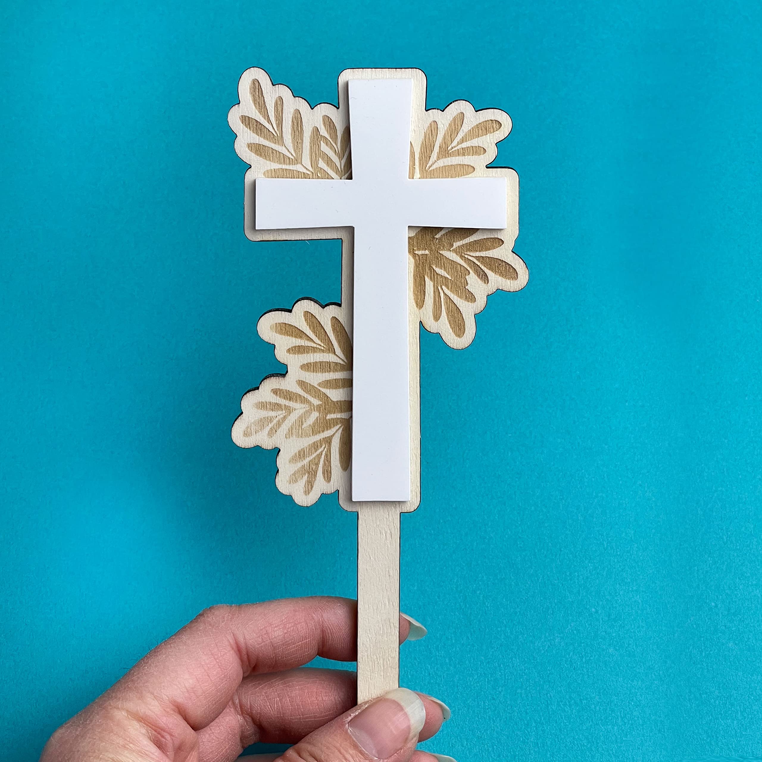 Cake Topper for Christening and Communion Cross