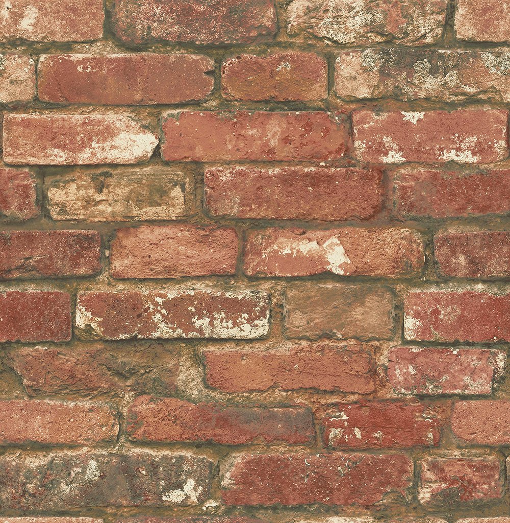 NuWallpaper West End Brick Red