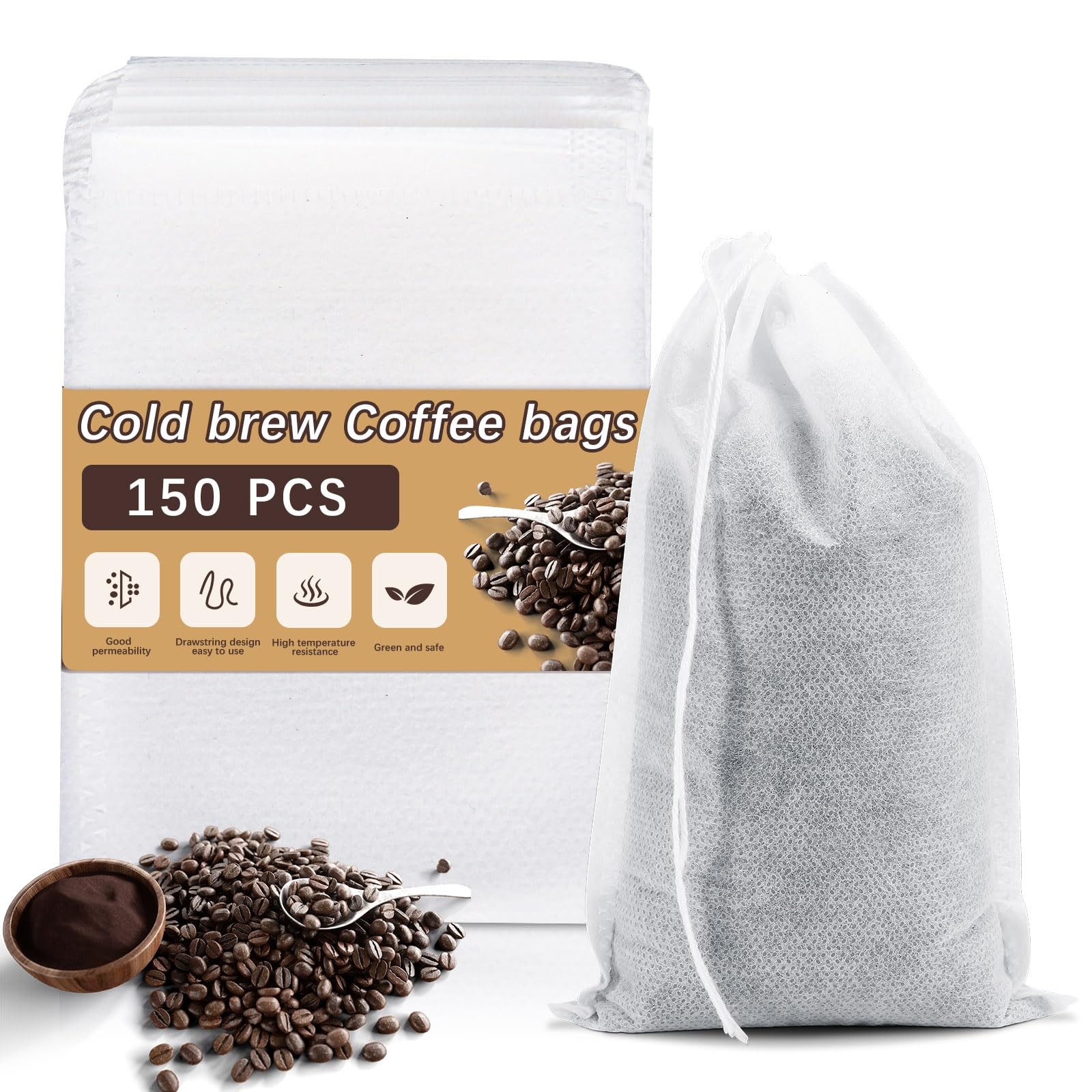 150 Pcs Cold Brew Bags 4x6 inch