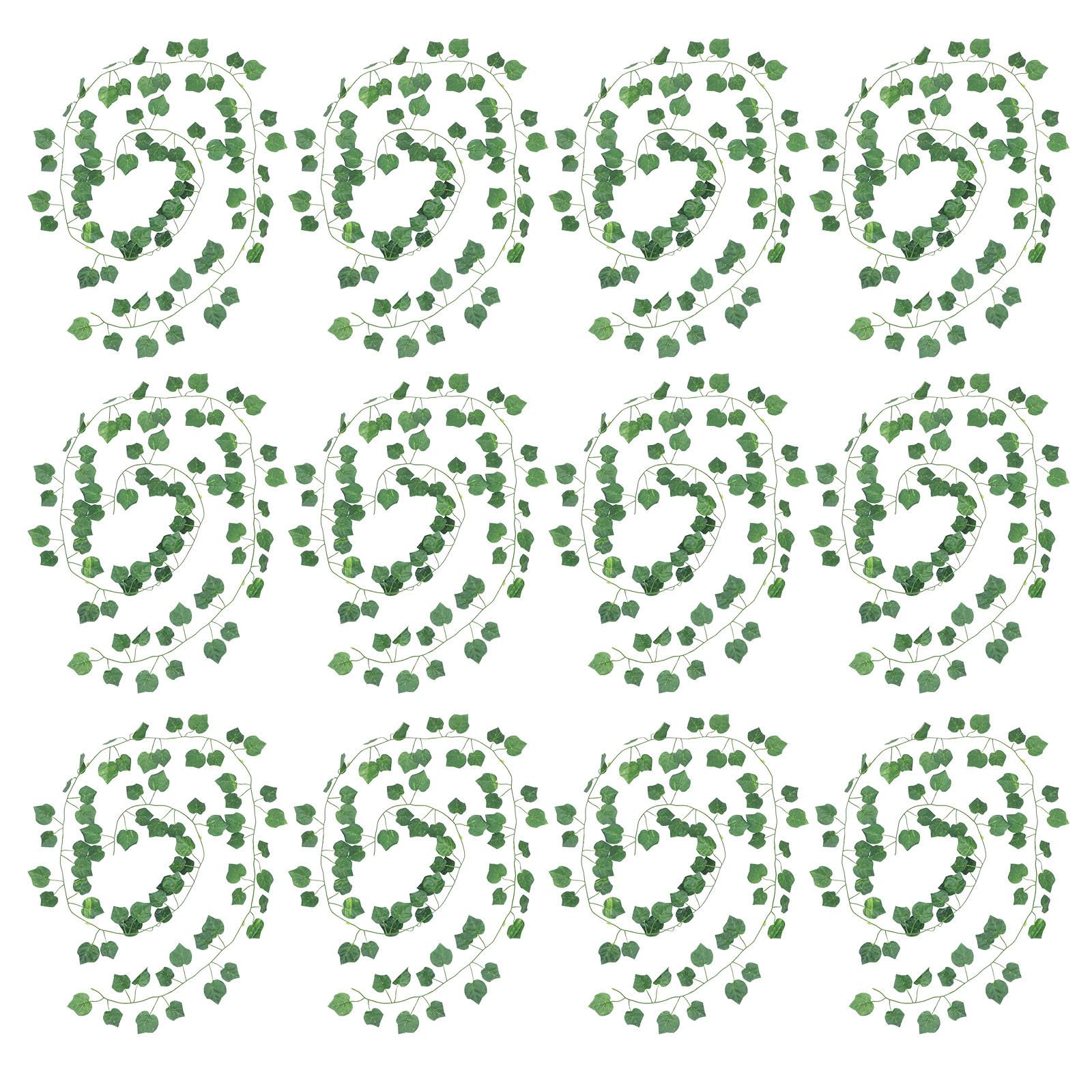 Didiseaon 48 Piezas Hojas de Parra Artificiales Verdes, Enredadera de