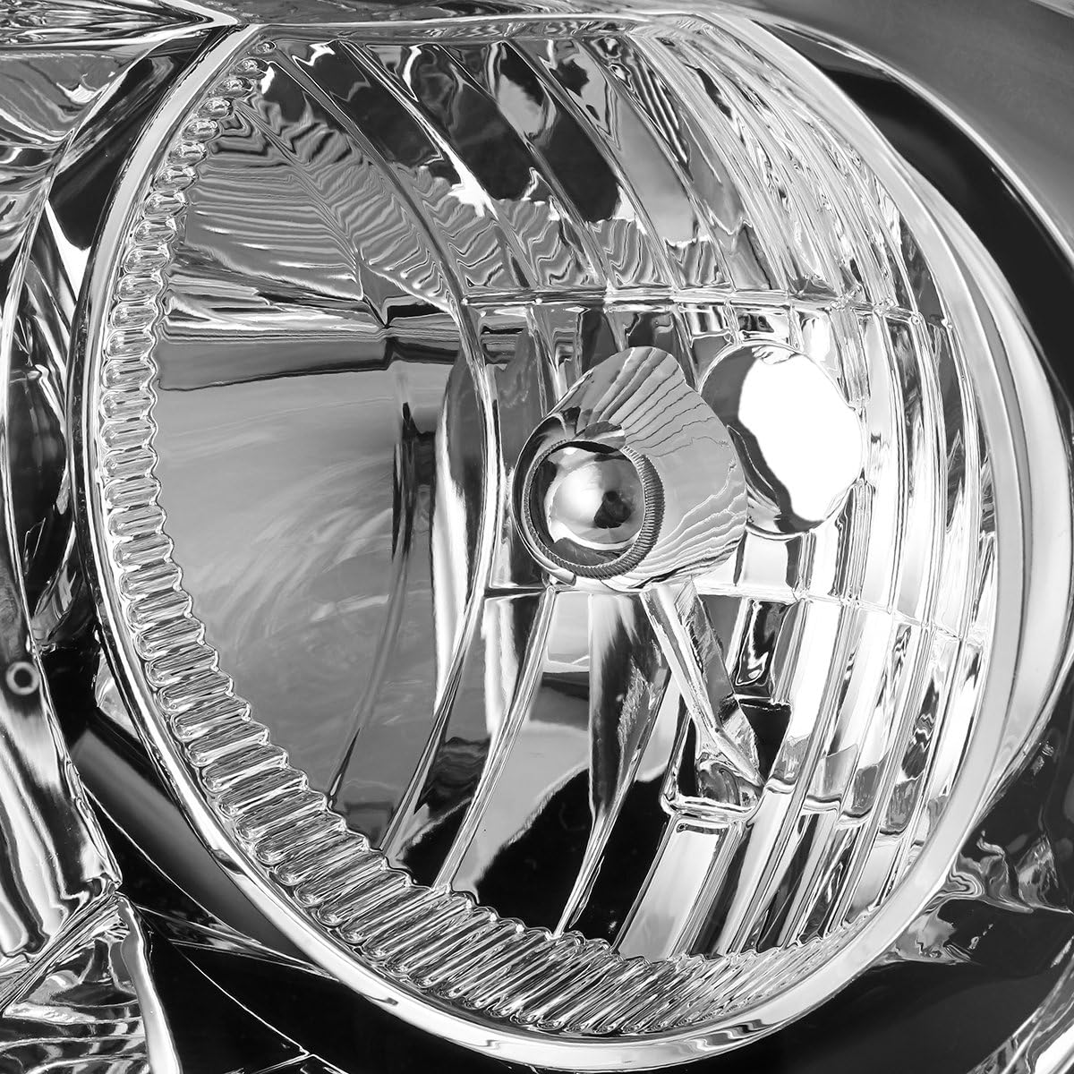 Auto Dynasty Chrome Housing Amber Corner Headlight Lamps+Tool Kit Compatible with Dodge Durango 11-13