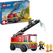 LEGO City Fire Ladder Vehicle - Fire Engine Toy with 2 Fireman Mini Figures for Boys and Girls from 4 Years - Educational Toy - Gift for Preschool Children 60463
