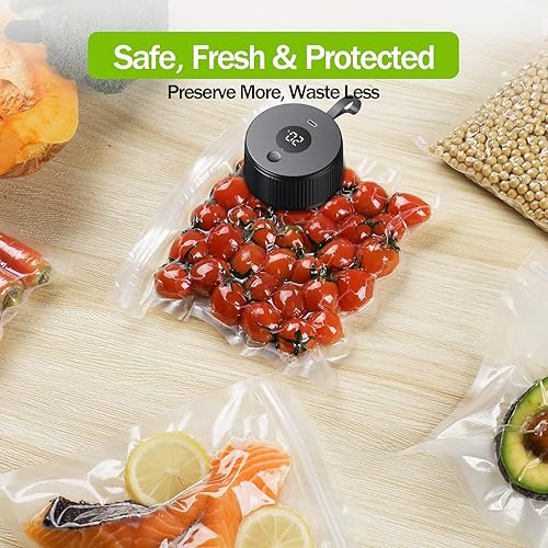 Miniatura 8 de Bolsas selladoras al vacío para alimentos, bolsas de almacenamiento de alimentos sin BPA, congelador, microondas, resistentes a olores, a prueba de