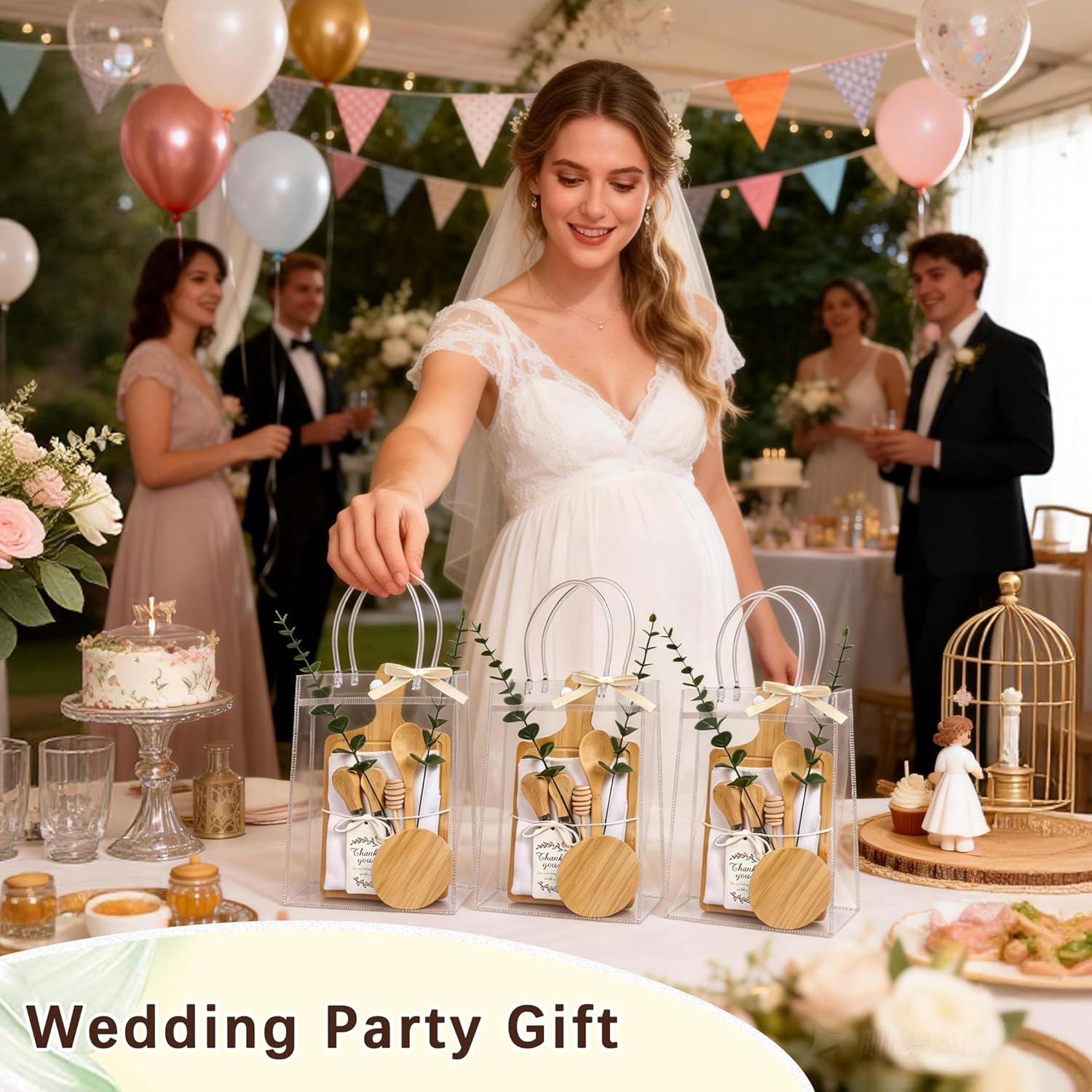 68-Pcs Baby Shower Prizes for Game Winners 6 Sets Bridal Shower Favors (Square Cheese Board Set)