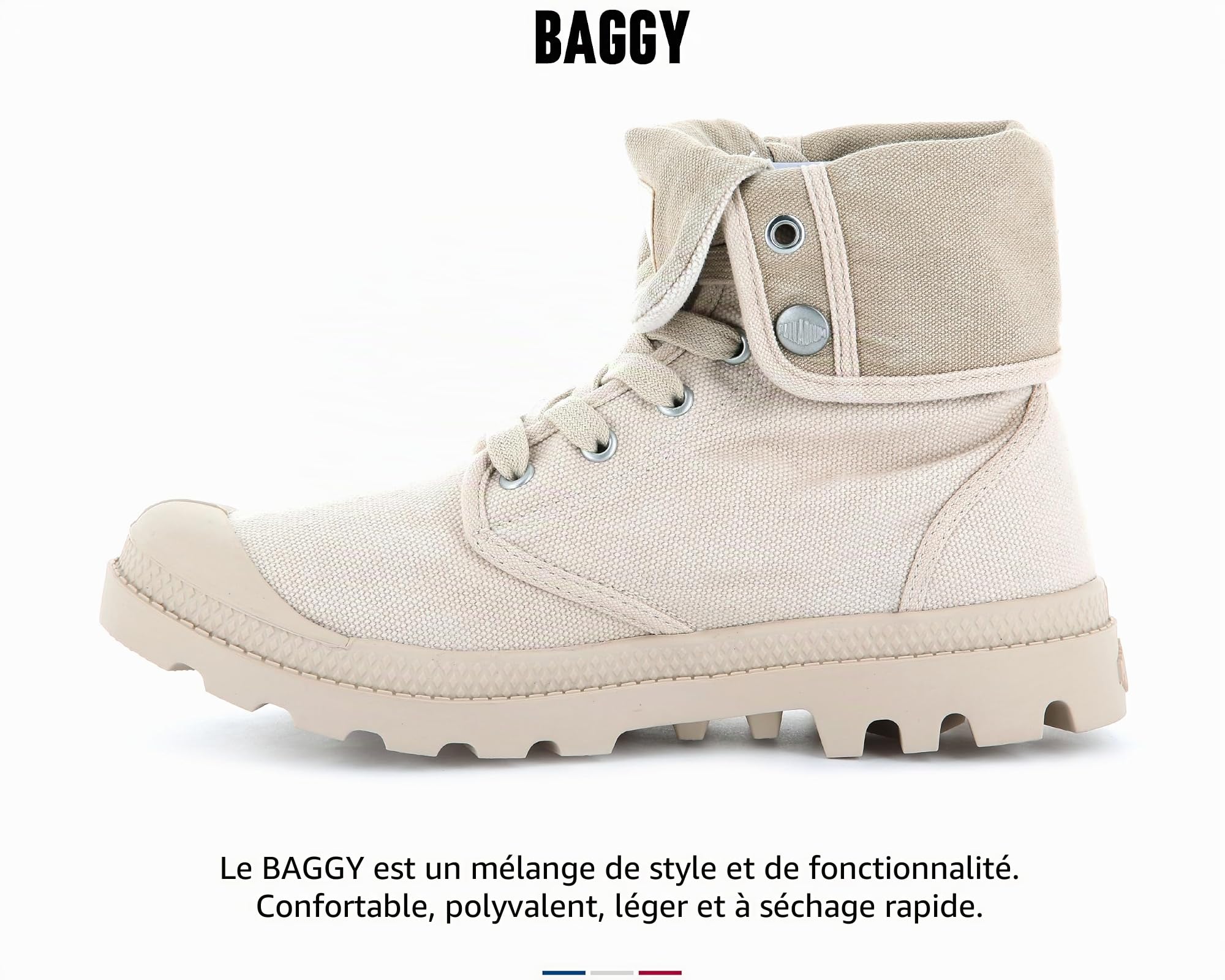 Palladium - Baggy - Chaussures Hommes et Femmes - Coton, Look Authentique, Semelle Intérieure EVA - Vegan Friendly