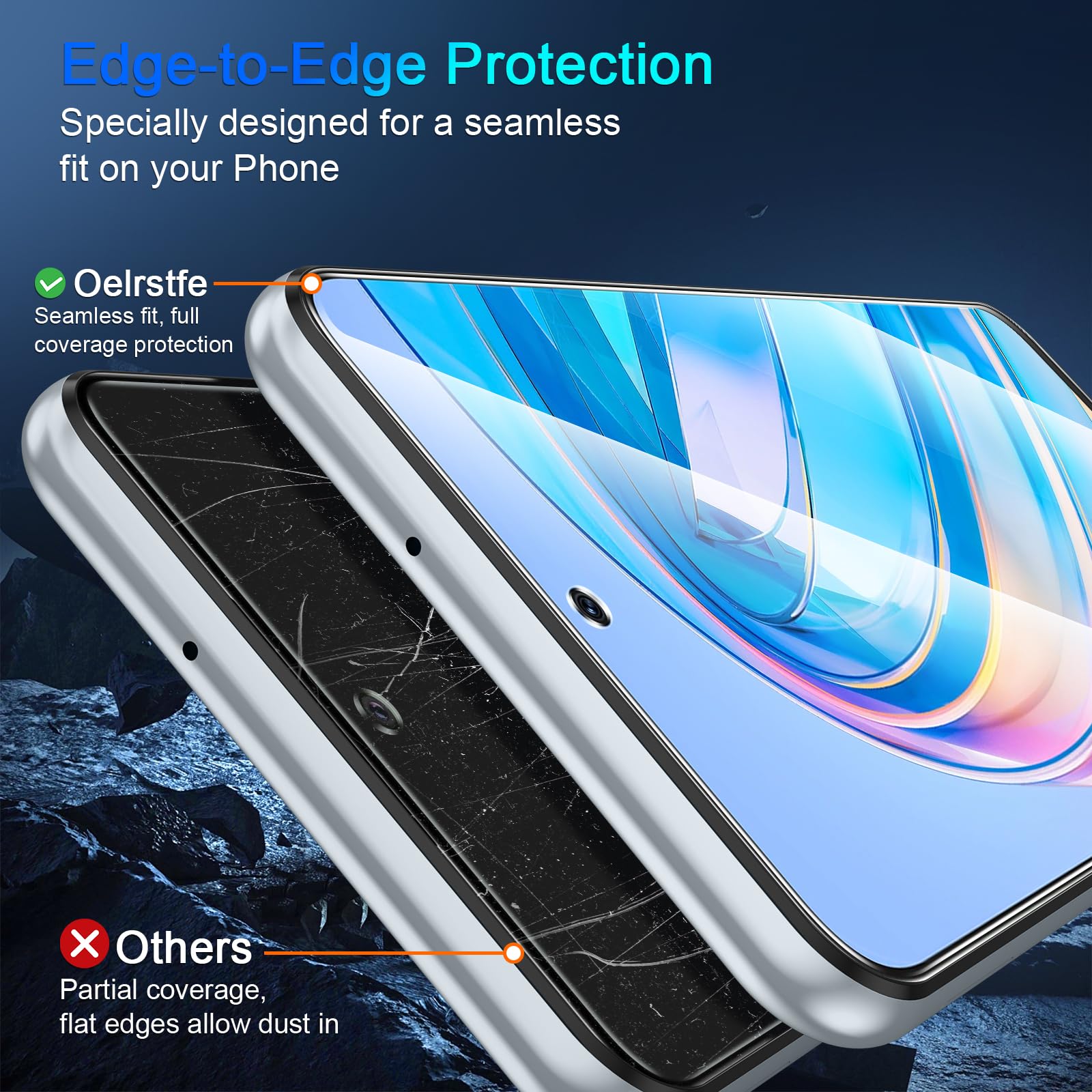3 Pezzi, Vetro Temperato per Honor 8X Pellicola Prottetiva anti Graffio