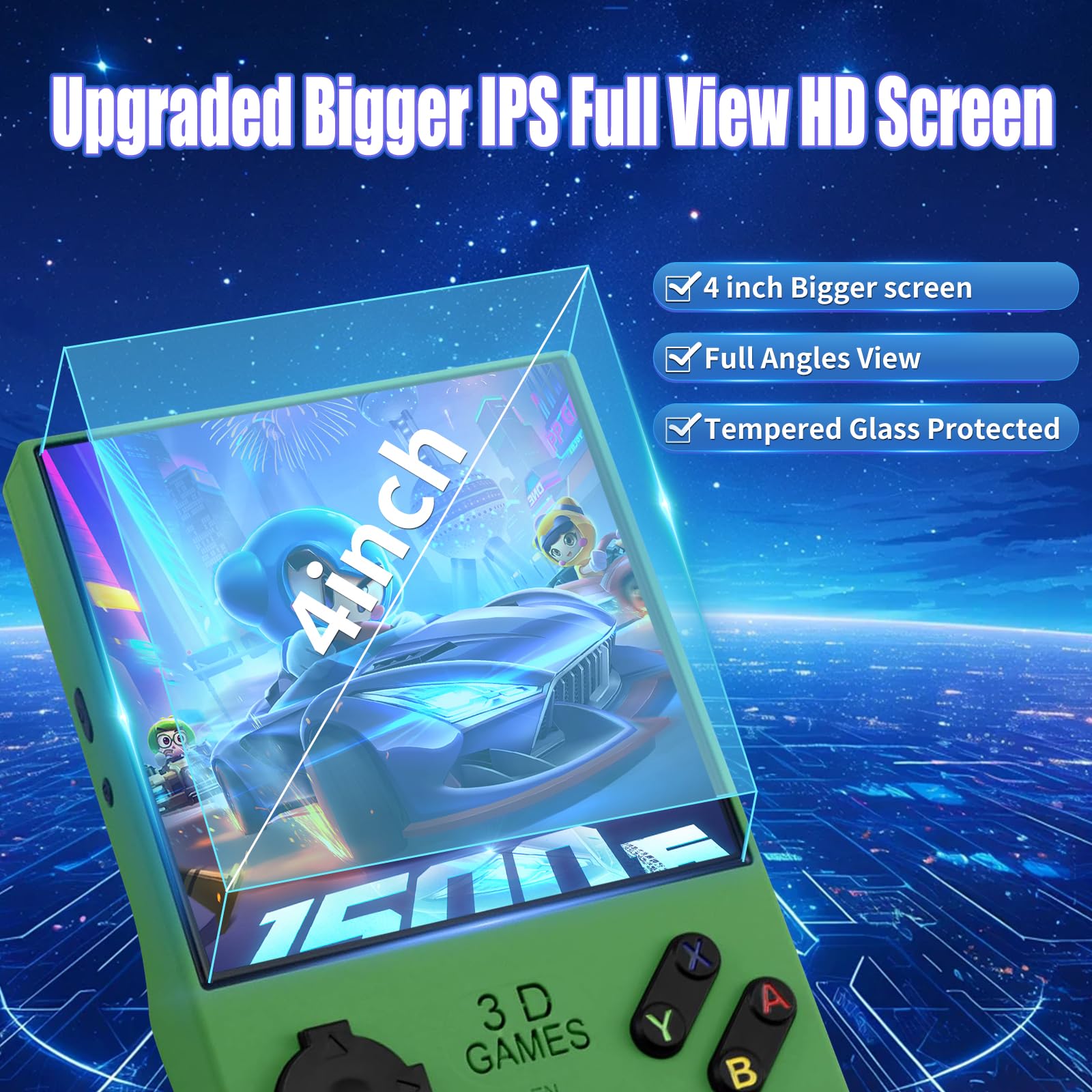 GWALSNTH V40 MAX Retro Handheld Game Console, 40000 Games in 1 with 256G TF Card, Built-in 49+ Mainstream Emulators, 4.0 Inch 4K HD IPS Screen, 4000mAh Battery, Portable Pocket Video Game Console