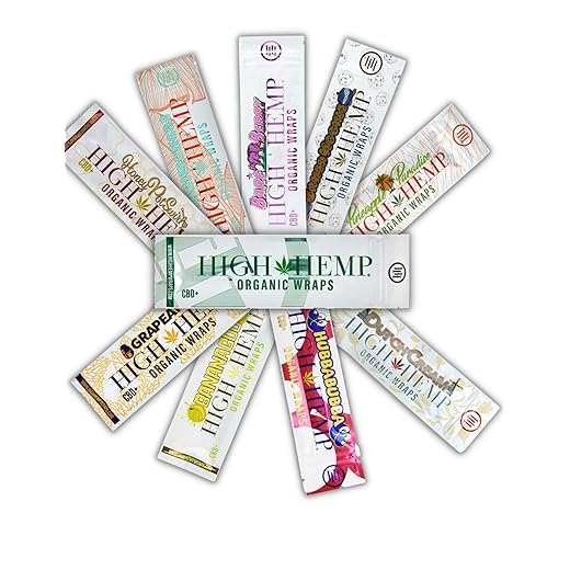 High Hemp Cigarette Rolling Paper Individually Wrapped Variety Gift Pack (10 Count)