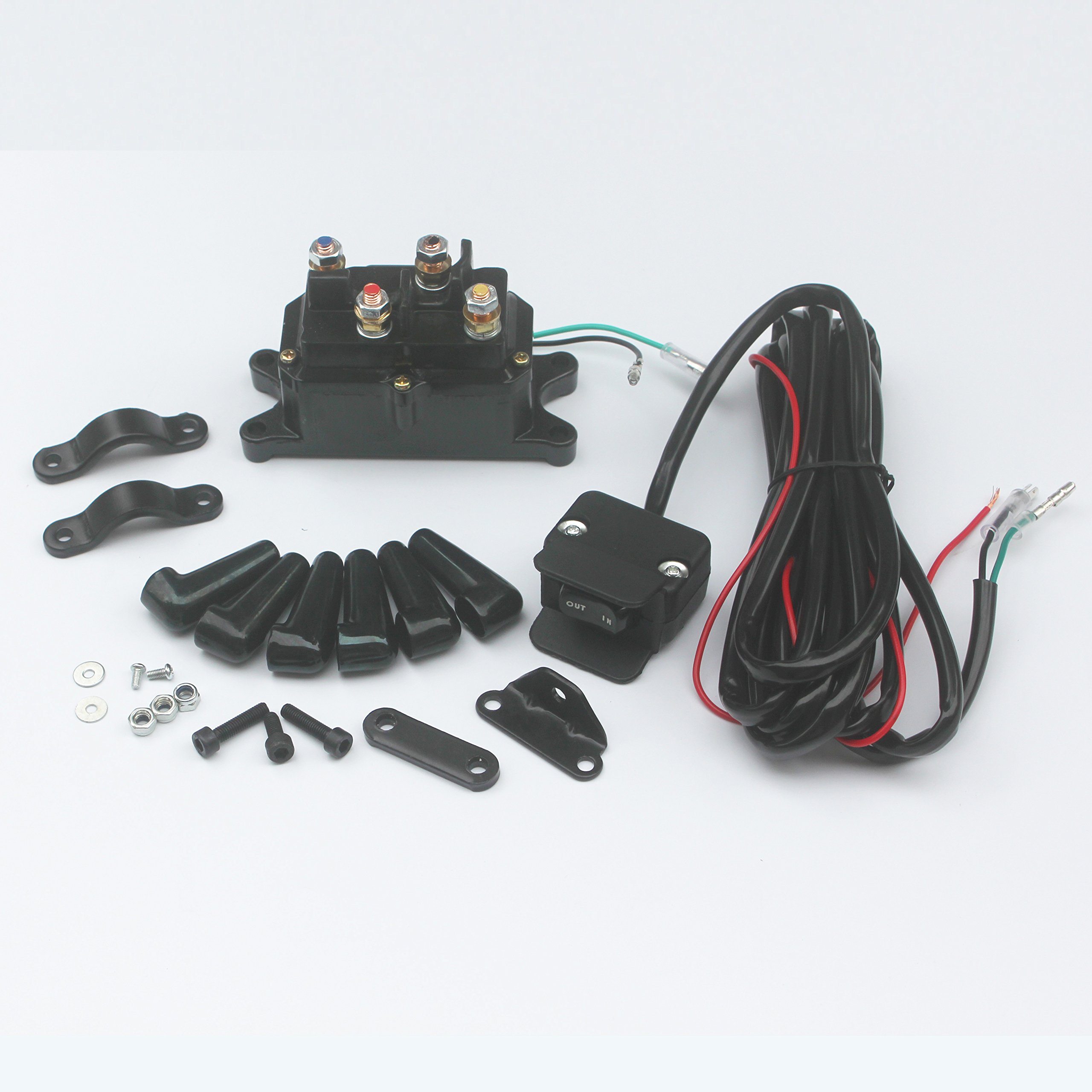 Buy kipa Winch Solenoid Relay 12V 250A & Winch Rocker Thumb Switch Assy