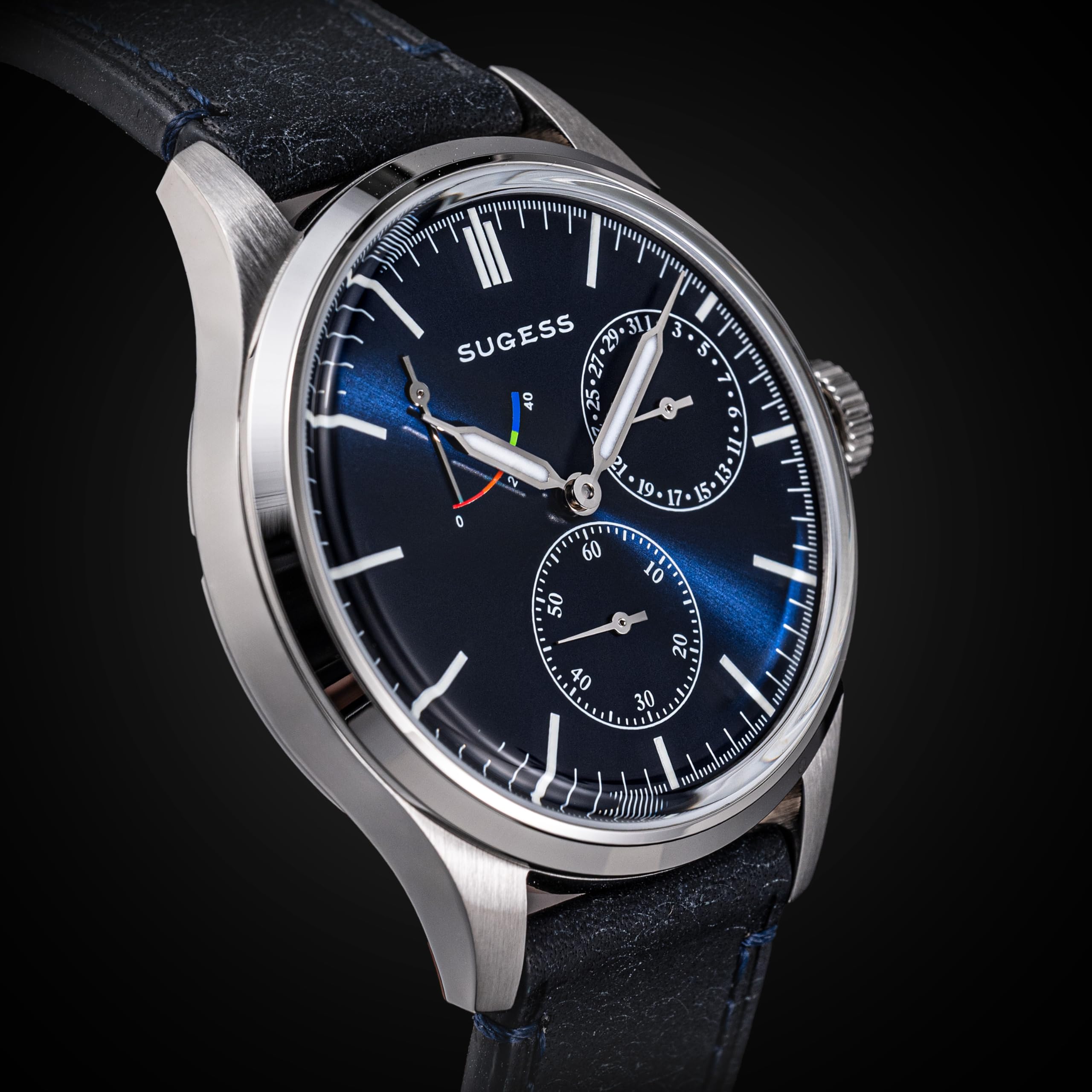 Sugess S458.SE.E Art Master Fashion automatische mechanische Herrenuhr aus gewölbtem Glas Möwe 1963