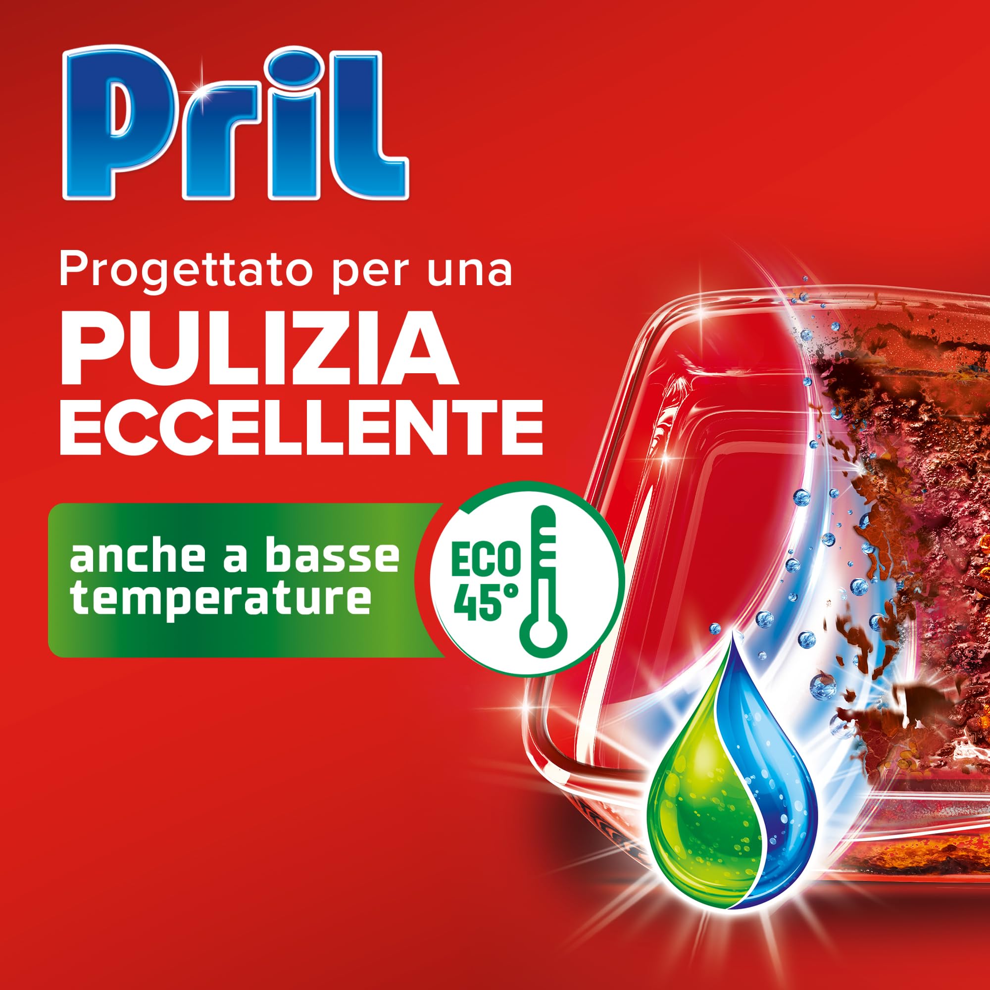 Pril Duo Gel, Detersivo lavastoviglie Gel, Azione Sciogligrasso, Formato da 8 Confezioni da 30 Lavaggi, 240 Lavaggi