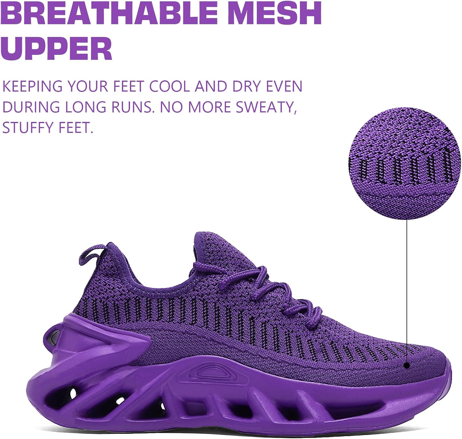 Men's Purple Road Running Shoes Men Tennis Shoes Sports Sneakers
