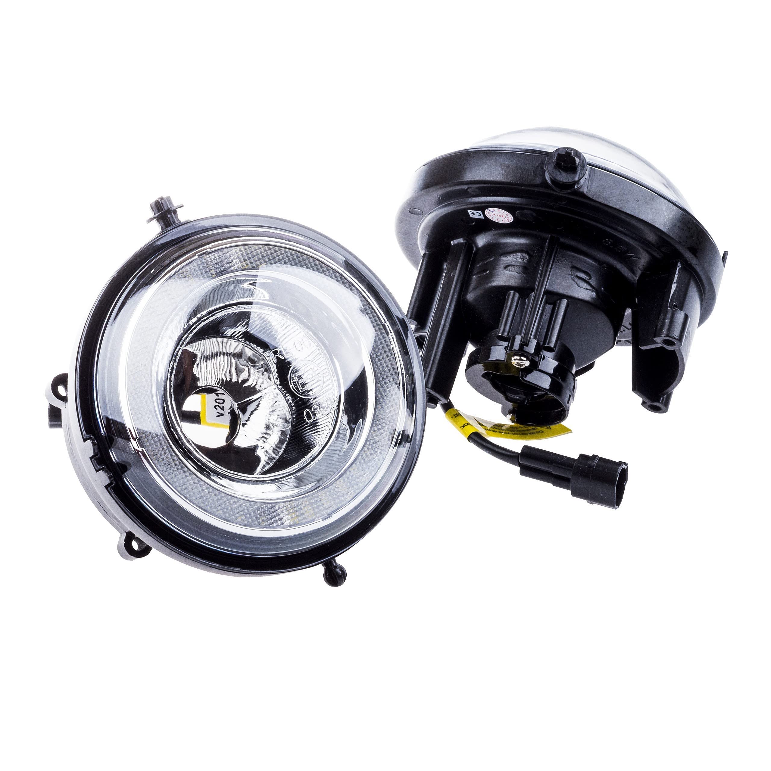 2w1 Światła do jazdy dziennej LED DRL + FOG, Reflektory lampy MINI R55-61, Okrągłe światła przeciwmgielne EinParts, Homologacja R87